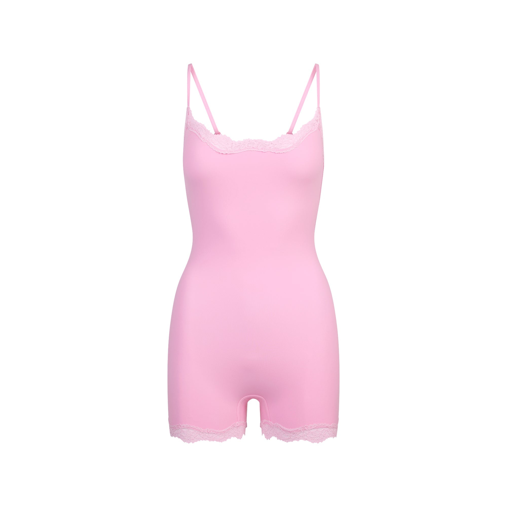 SKIMS FITS EVERYBODY LACE ONESIE | BUBBLE GUM TONAL