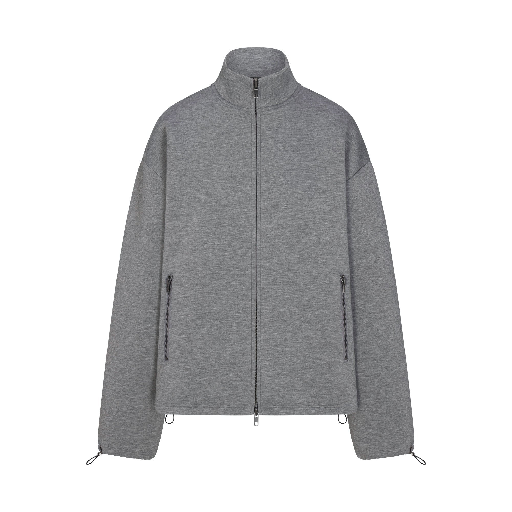 SKIMS NEOPRENE OUTERWEAR OVERBedenD MOCK NECK JACKET | DARK HEATHER GREY - Mind Türkiye