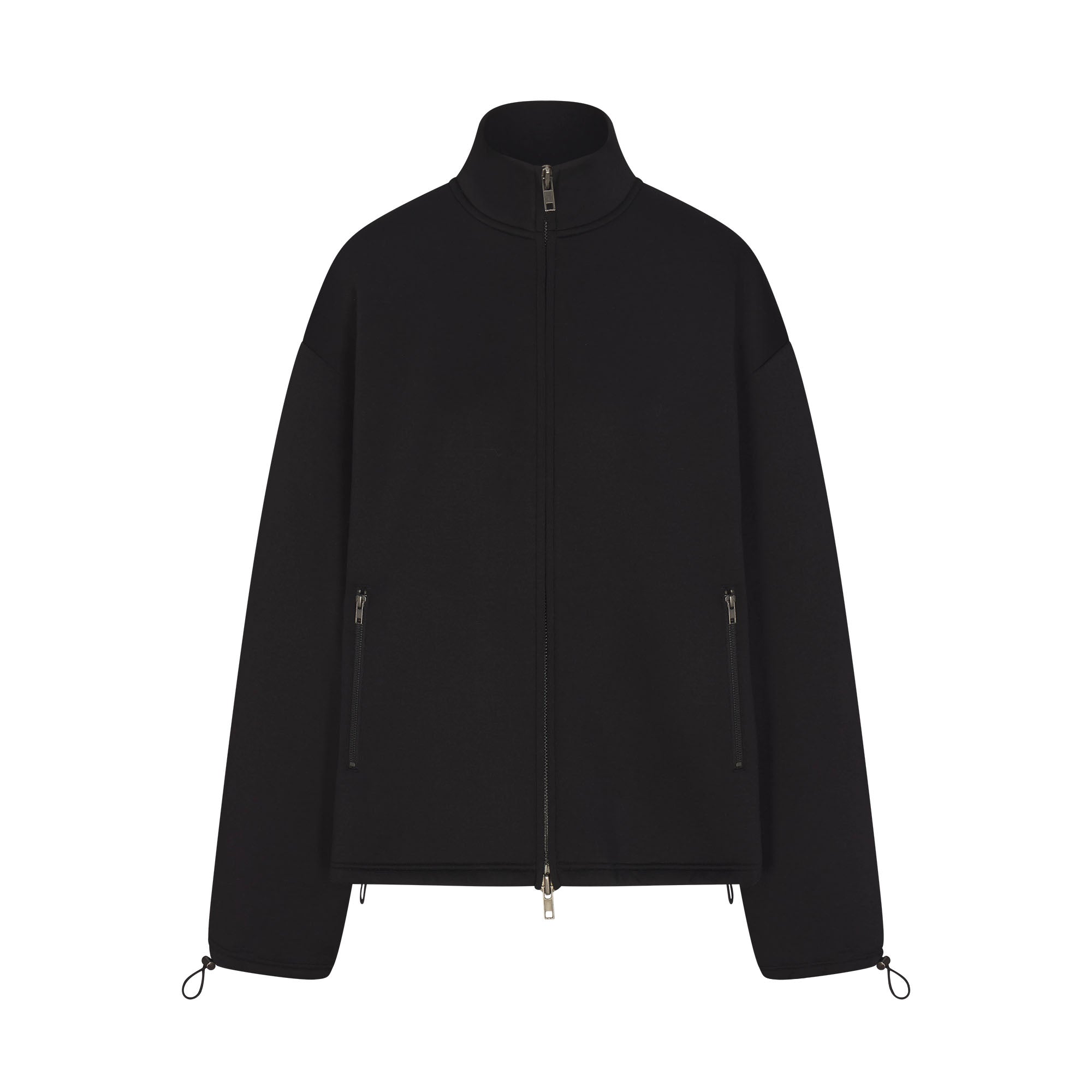 SKIMS NEOPRENE OUTERWEAR OVERBedenD MOCK NECK JACKET | OBSIDIAN - Mind Türkiye