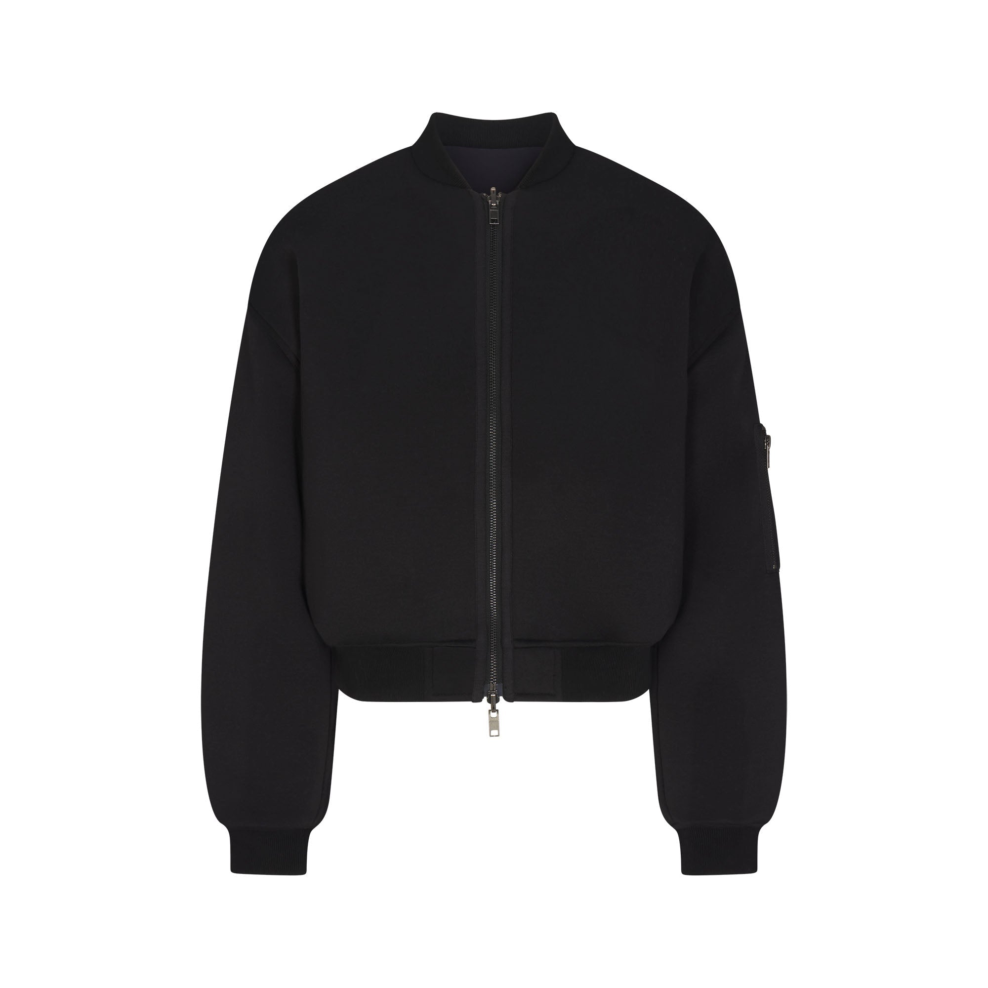 SKIMS NEOPRENE OUTERWEAR REVERSIBLE BOMBER JACKET | OBSIDIAN - Mind Türkiye