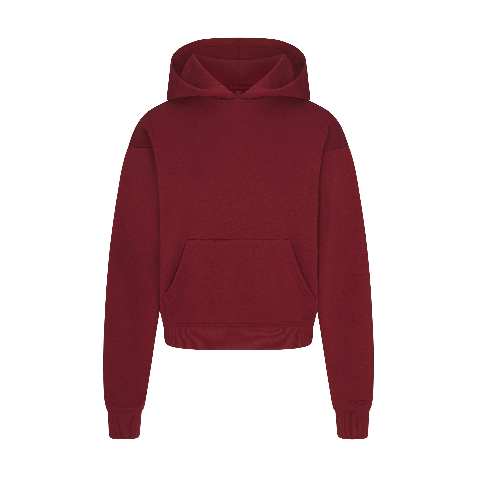 SKIMS COTTON FLEECE CLASSIC HOODIE | MERLOT