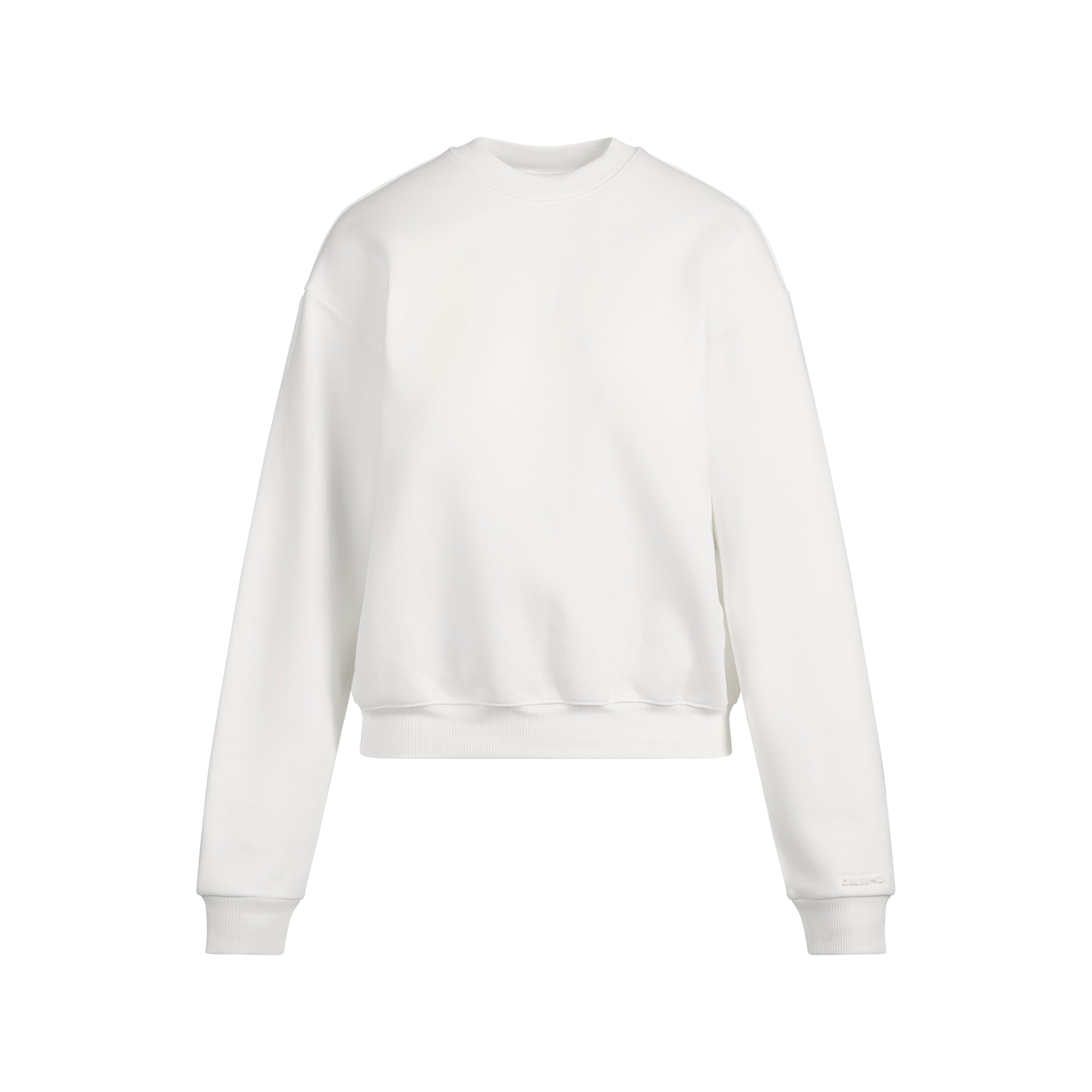 SKIMS COTTON FLEECE CLASSIC CREWNECK | MARBLE
