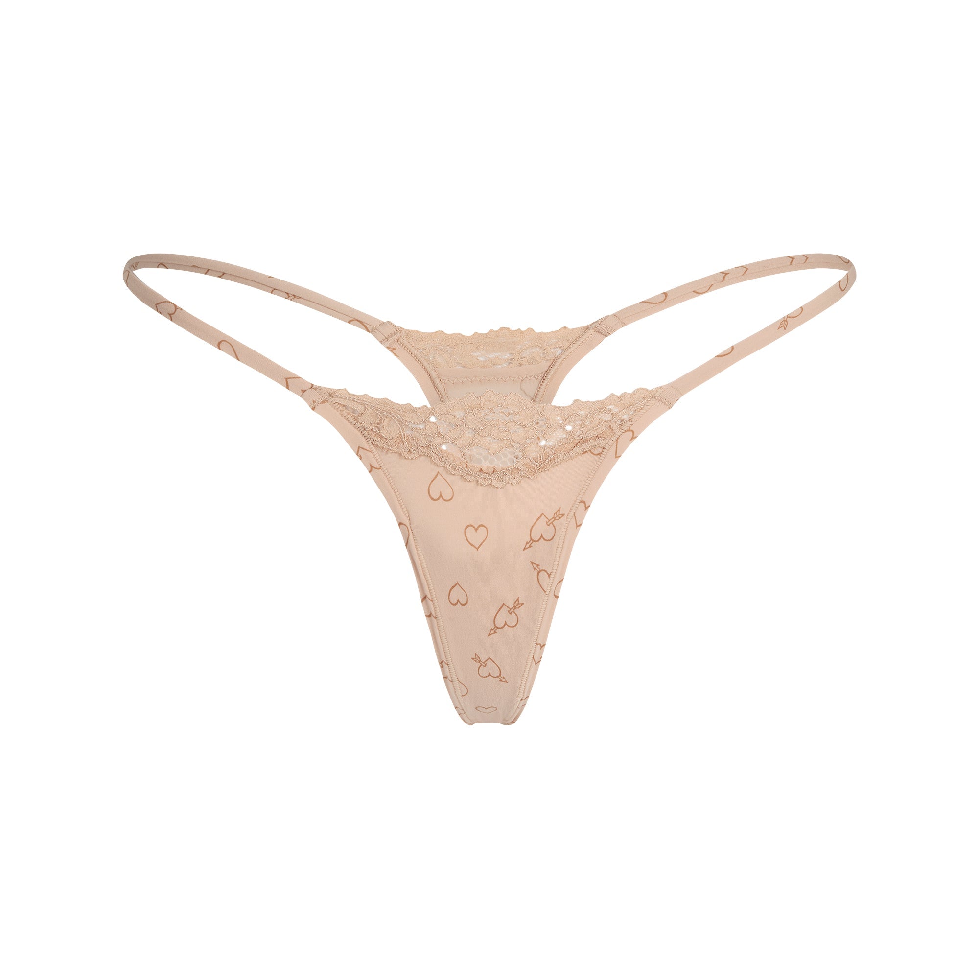 SKIMS FITS EVERYBODY LACE STRING THONG | MICA SKETCHED HEARTS - Mind Türkiye