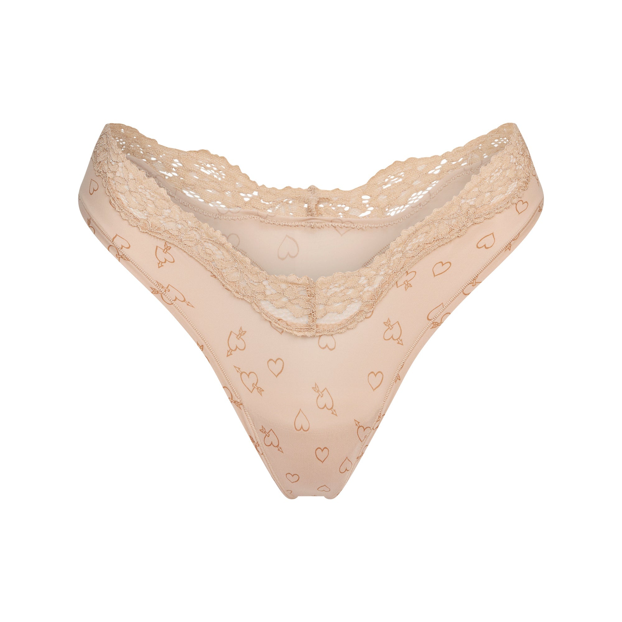 SKIMS FITS EVERYBODY LACE DIPPED THONG | MICA SKETCHED HEARTS - Mind Türkiye