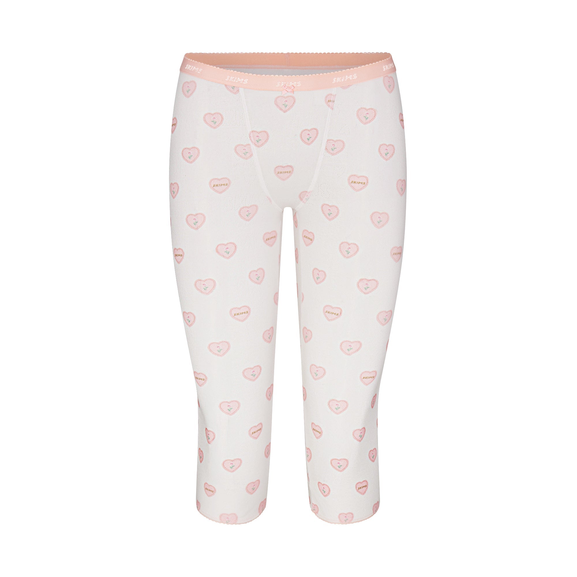 SKIMS LOGO POINTELLE CAPRI | SNOW LACE HEARTS - Mind Türkiye