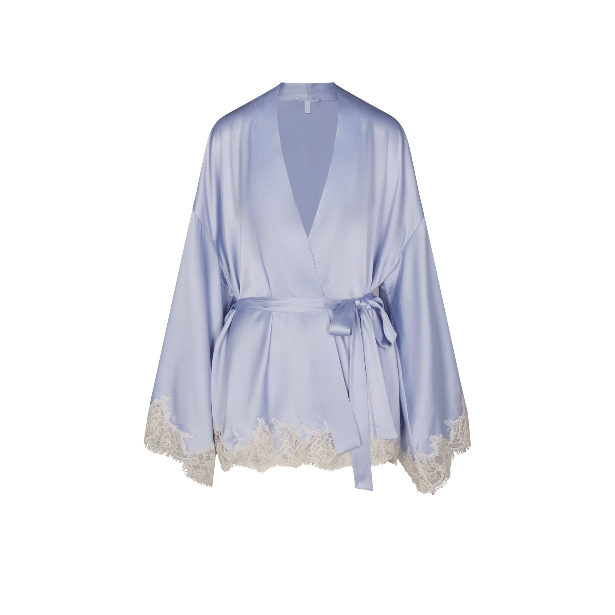 SKIMS SILK LACE ROBE | PERIWINKLE CONTRAST - Mind Türkiye