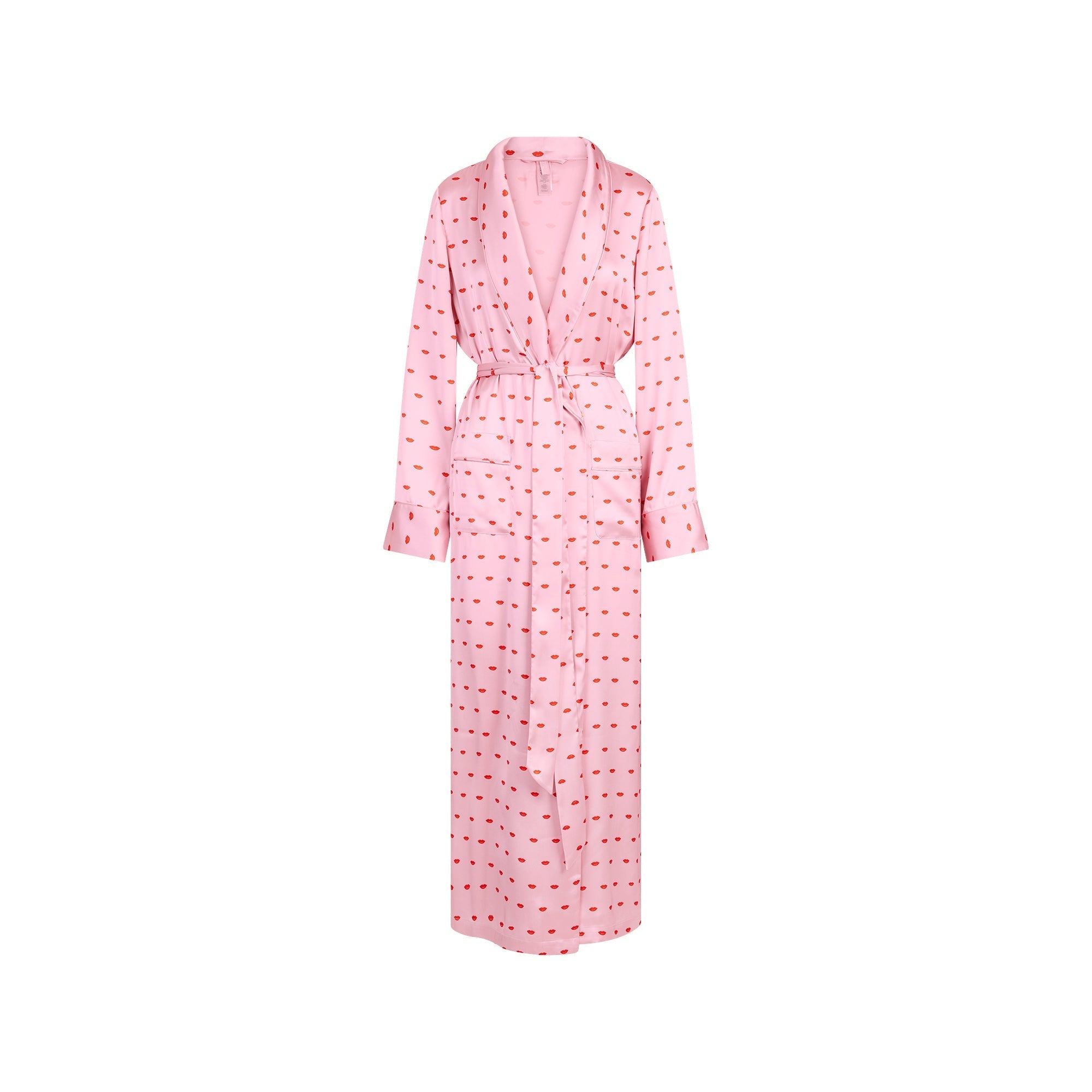 SKIMS WOVEN SHINE LONG ROBE | HALITE KIMS LIPS PRINT - Mind Türkiye