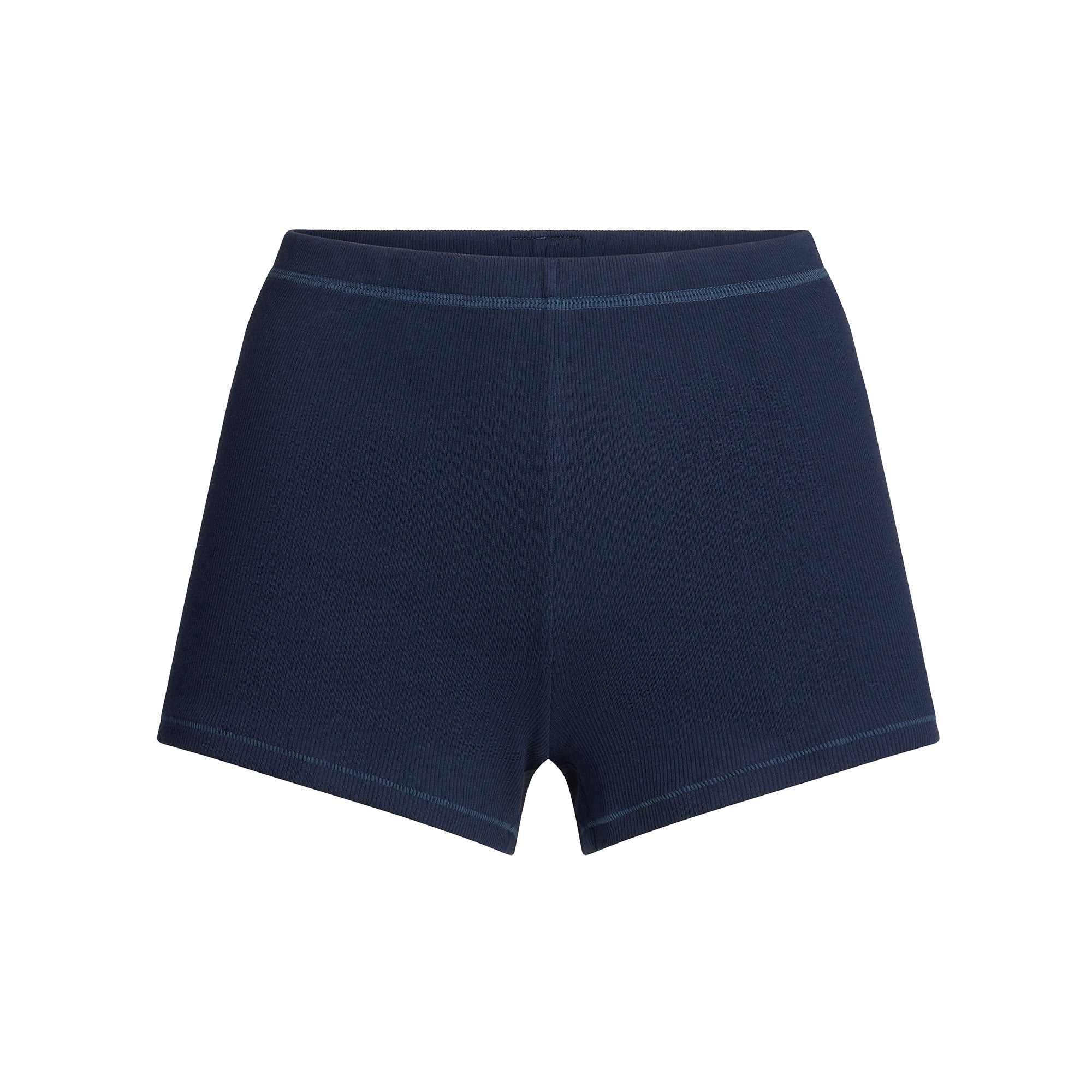 SKIMS COTTON RIB LOOSE SHORT | NAVY