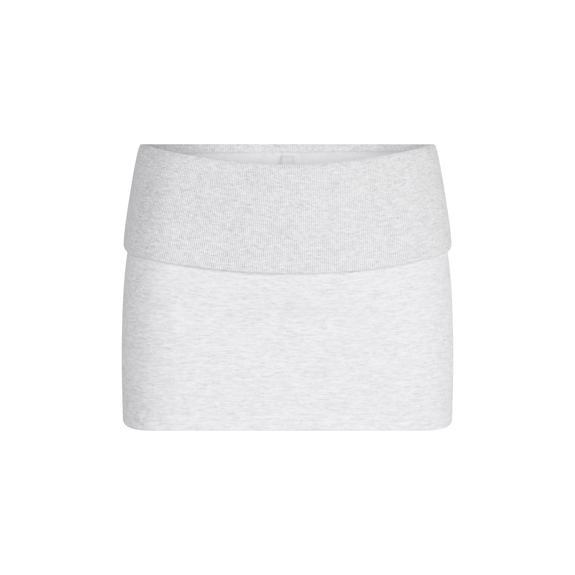 SKIMS COTTON FLEECE FOLDOVER MINI SKIRT | LIGHT HEATHER GREY - Mind Türkiye