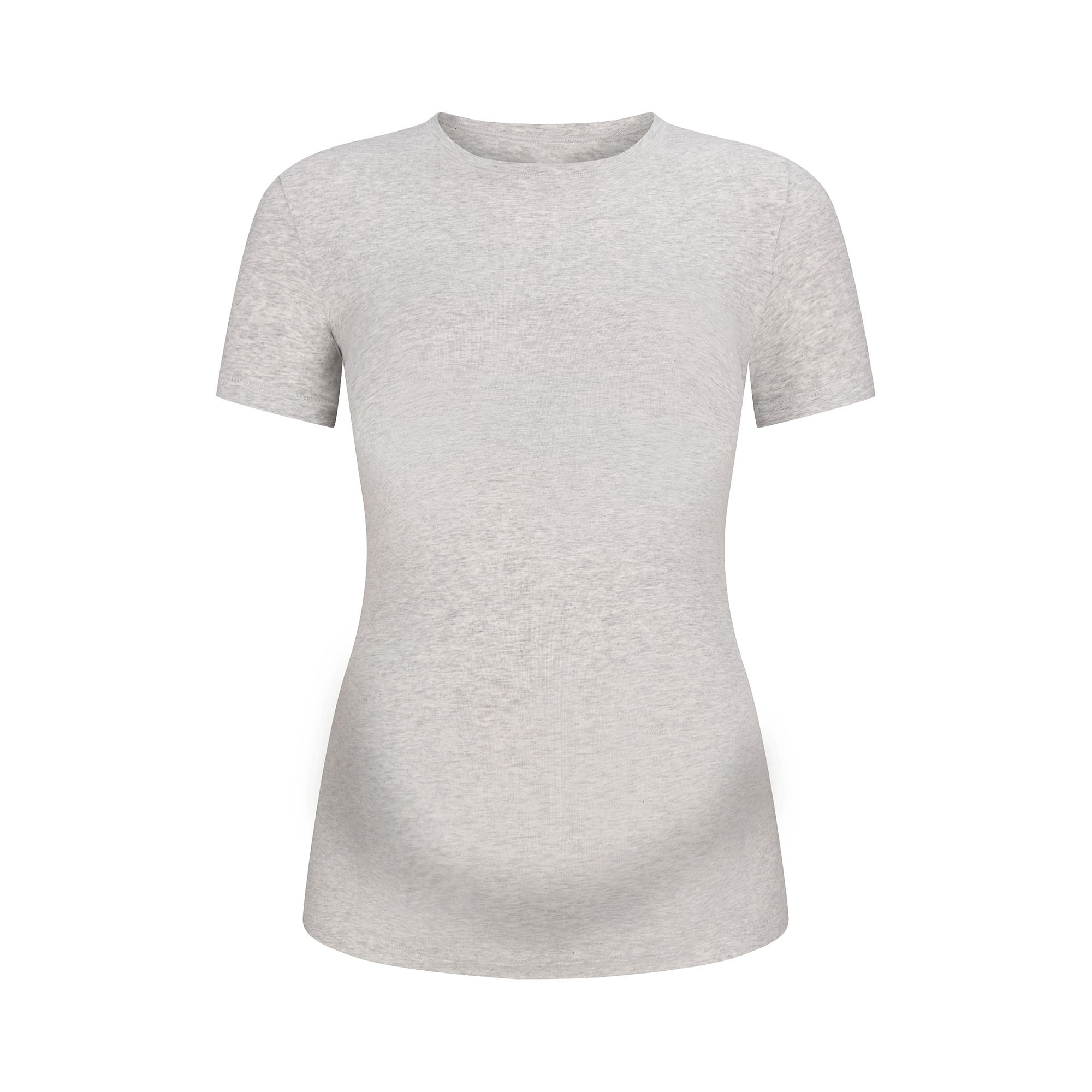 SKIMS COTTON JERSEY MATERNITY T-SHIRT | LIGHT HEATHER GREY - Mind Türkiye