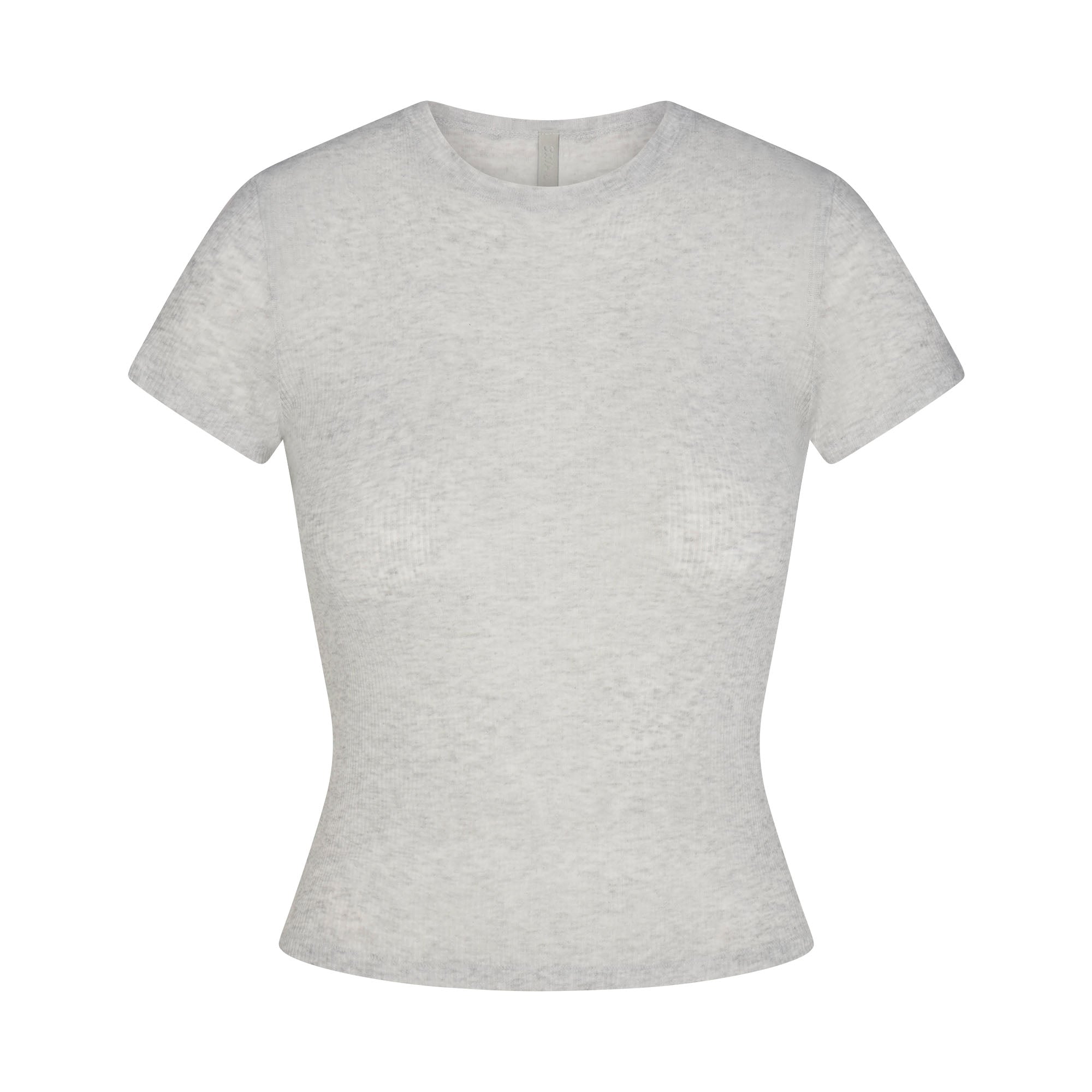 SKIMS SHEER RIB T-SHIRT | LIGHT HEATHER GREY - Mind Türkiye