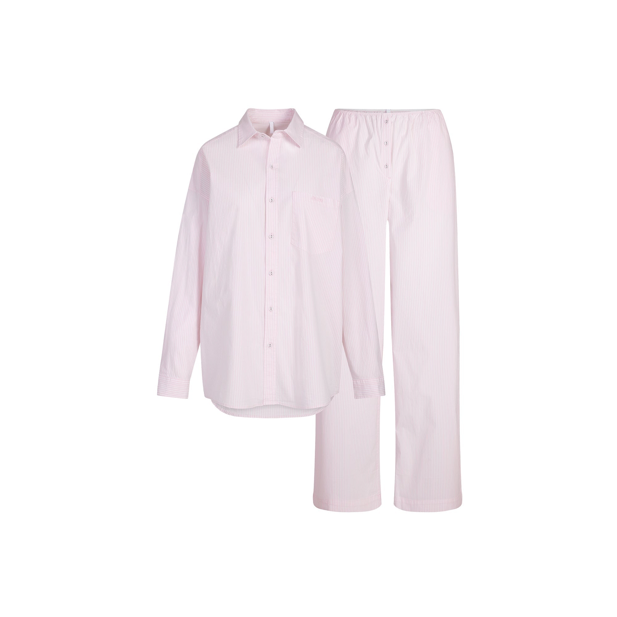 SKIMS COTTON POPLIN OVERBedenD SLEEP SET | CHERRY BLOSSOM STRIPE - Mind Türkiye