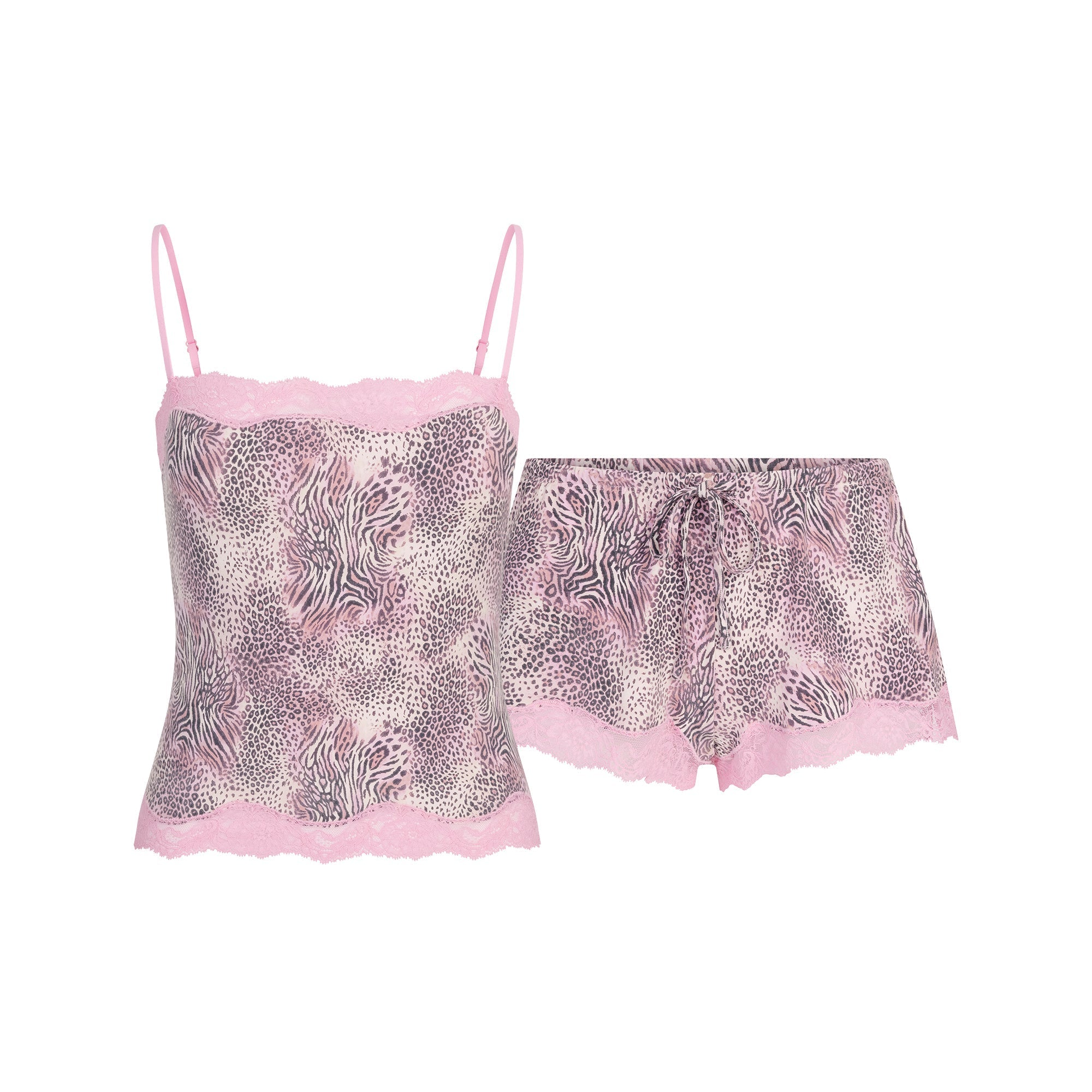 SKIMS SLEEP LACE CAMI AND SHORT SET | BLOOM MINI MULTI ANIMAL - Mind Türkiye