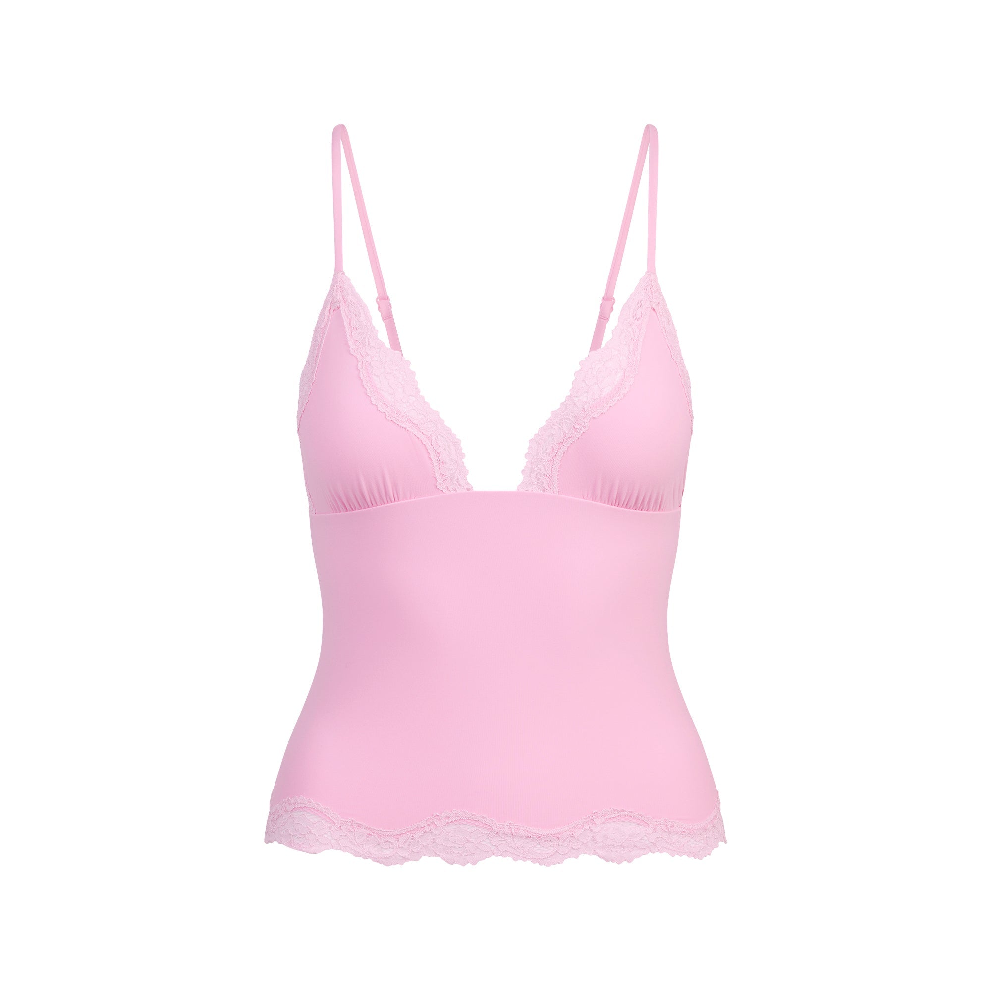 SKIMS FITS EVERYBODY LACE TRIANGLE CAMI | BUBBLE GUM TONAL - Mind Türkiye