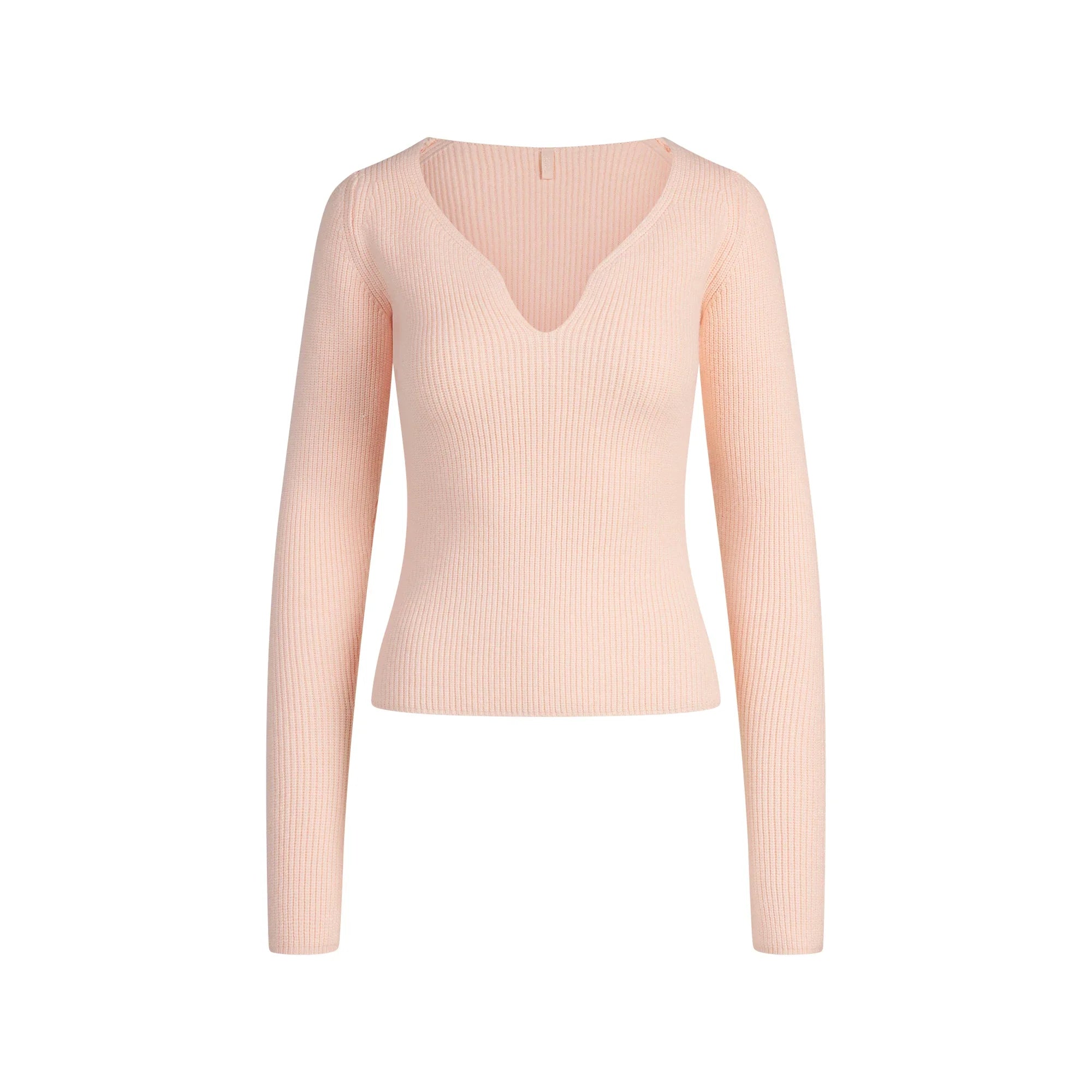 SKIMS SWEATER KNITS RIBBED LONG SLEEVE TOP | PRIMROSE - Mind Türkiye