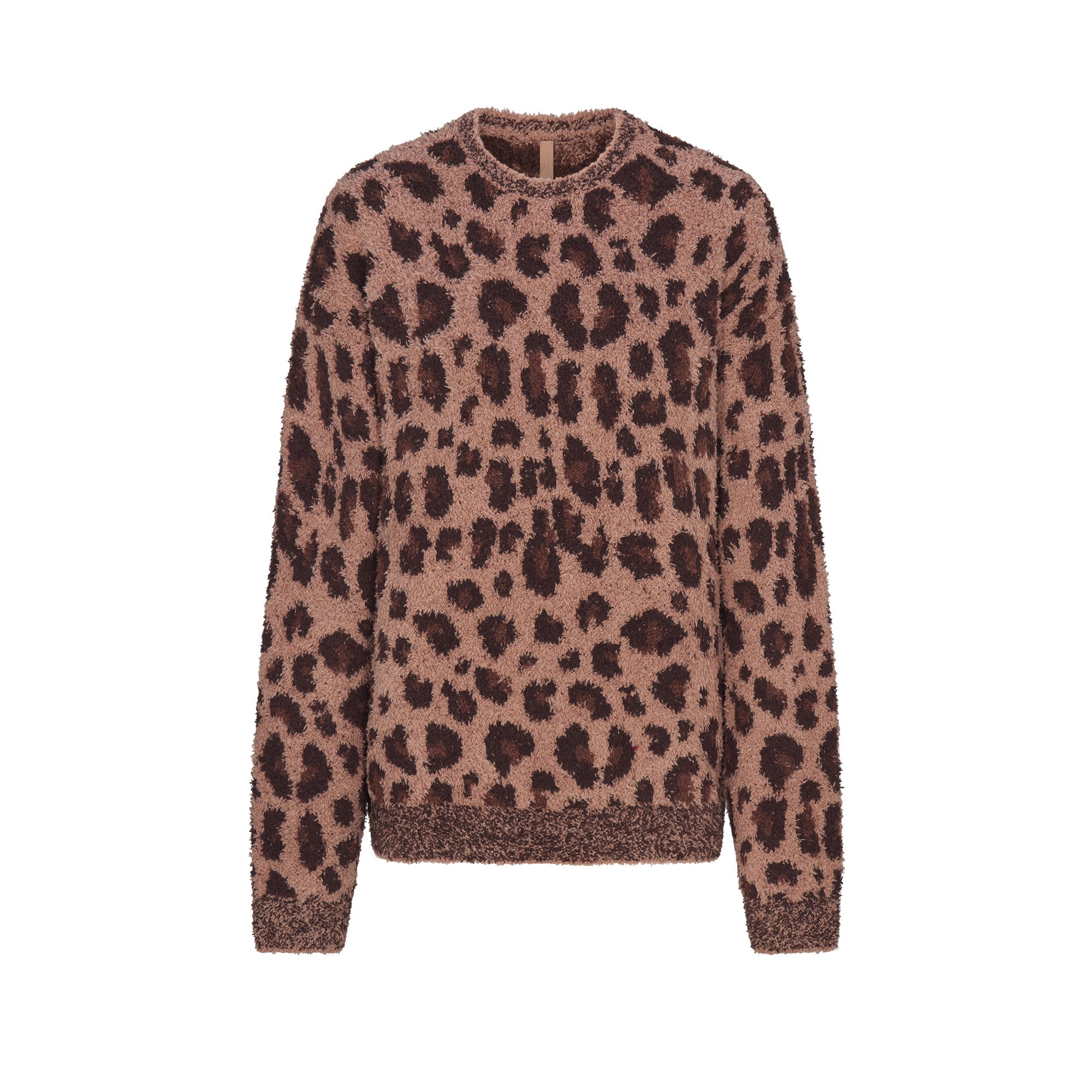 SKIMS COZY OVERBedenD CREWNECK PULLOVER | SIENNA LEOPARD PRINT - Mind Türkiye