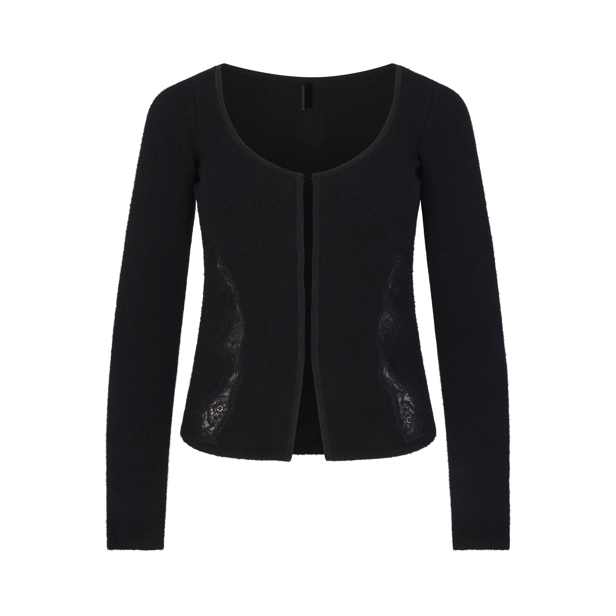 SKIMS LACE KNIT LONG SLEEVE CARDIGAN | OBSIDIAN - Mind Türkiye