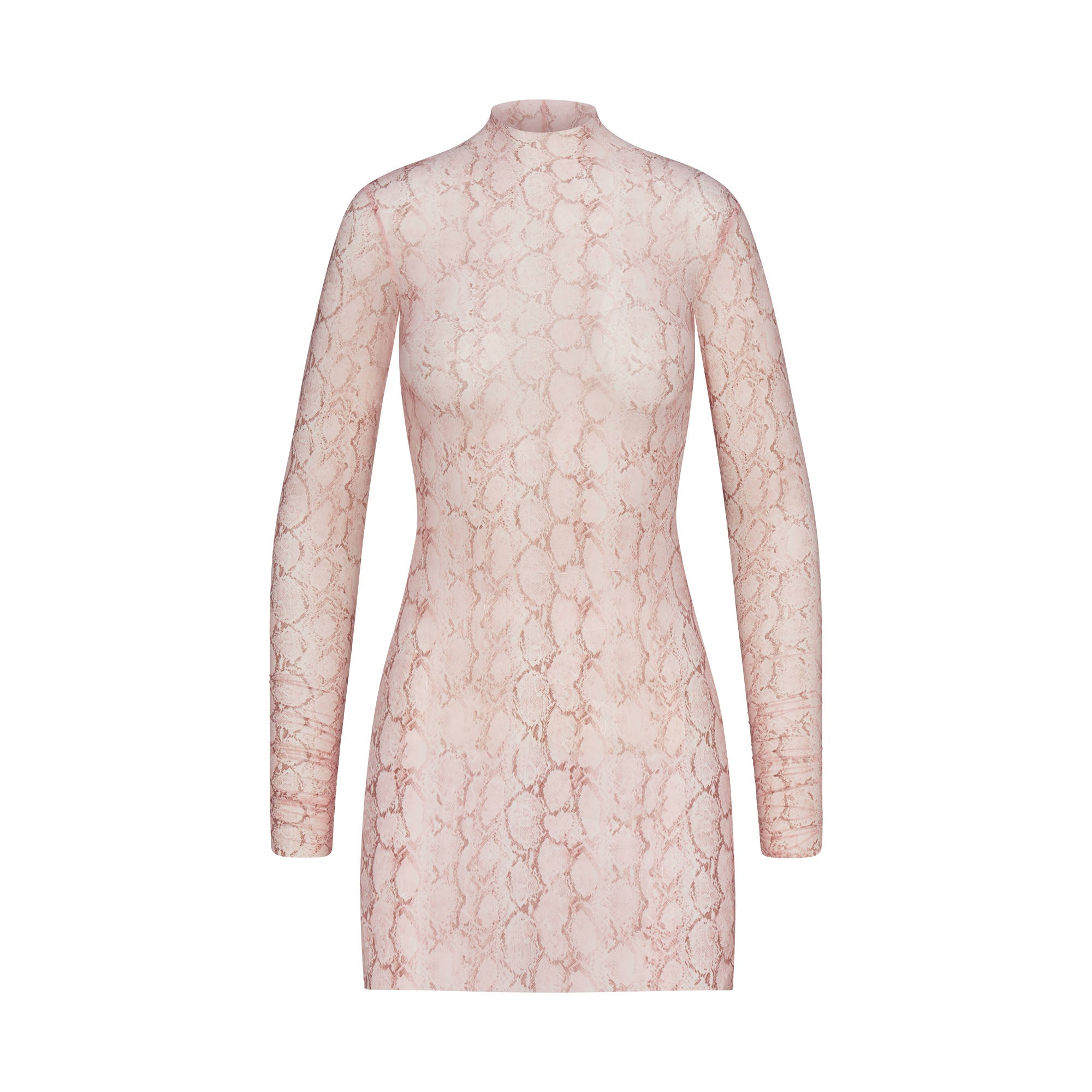 SKIMS MILKY SHEER TUNIC | ROSE PASTEL SNAKE PRINT