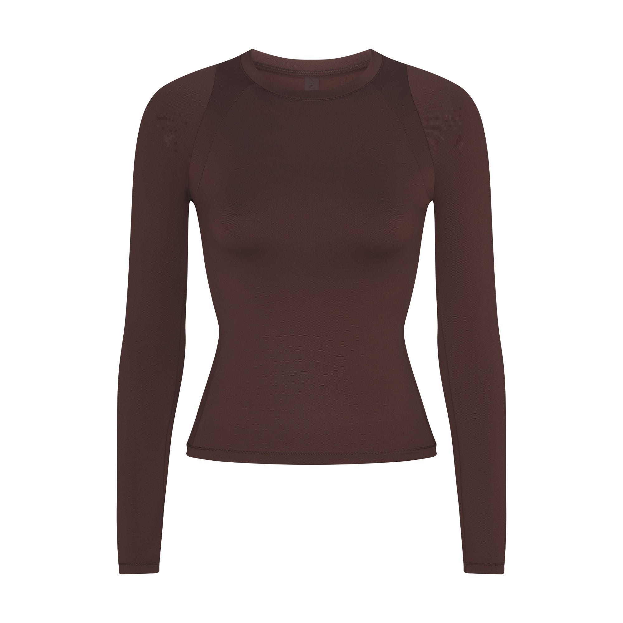 NikeSKIMS AIRY LONG SLEEVE CREW NECK TOP | DARK SEPIA - Mind Türkiye