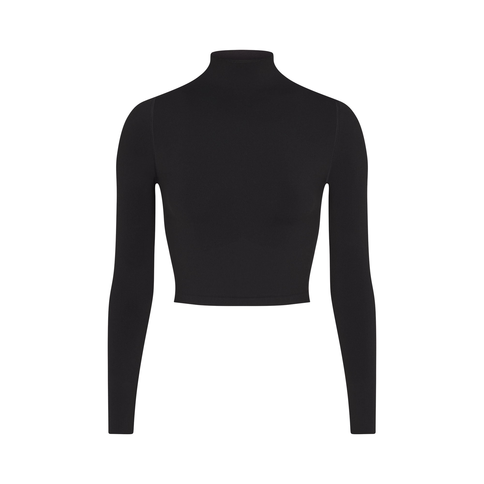 NikeSKIMS VINTAGE SEAMLESS MOCK NECK CROP TOP | OBSIDIAN - Mind Türkiye