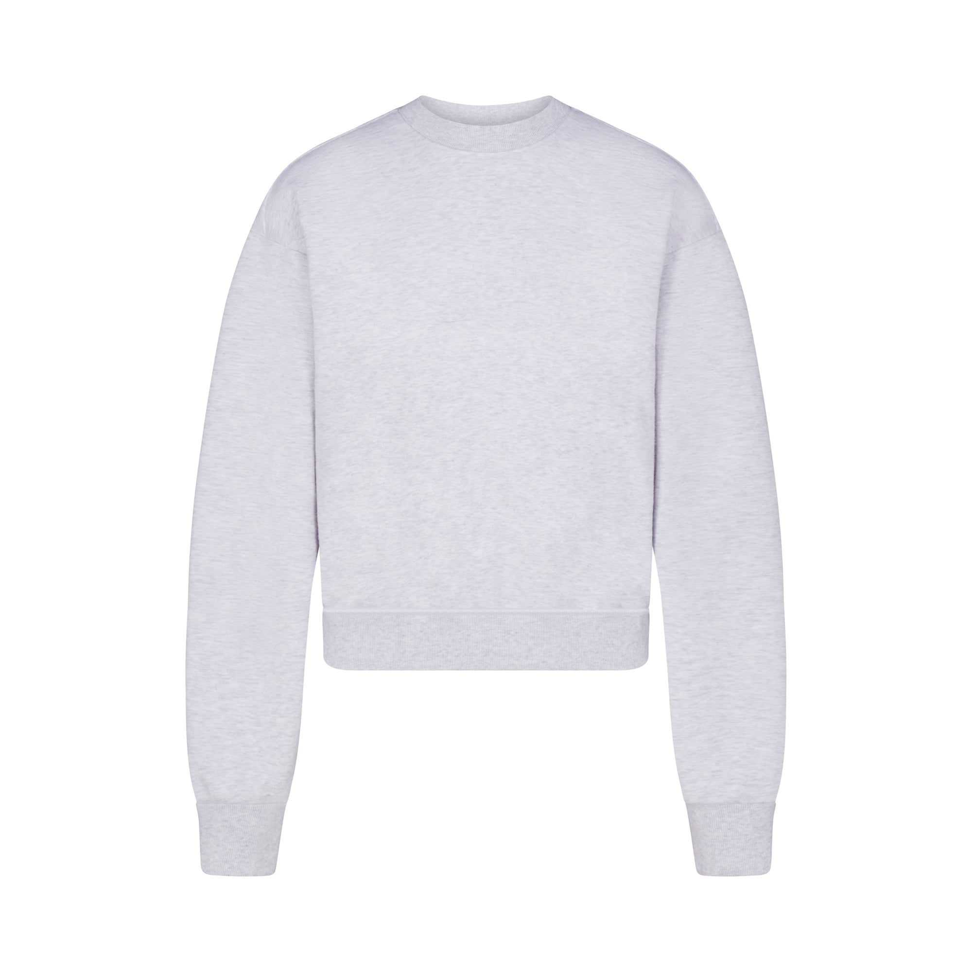 SKIMS COTTON FLEECE CLASSIC CREWNECK | LIGHT HEATHER GREY - Mind Türkiye