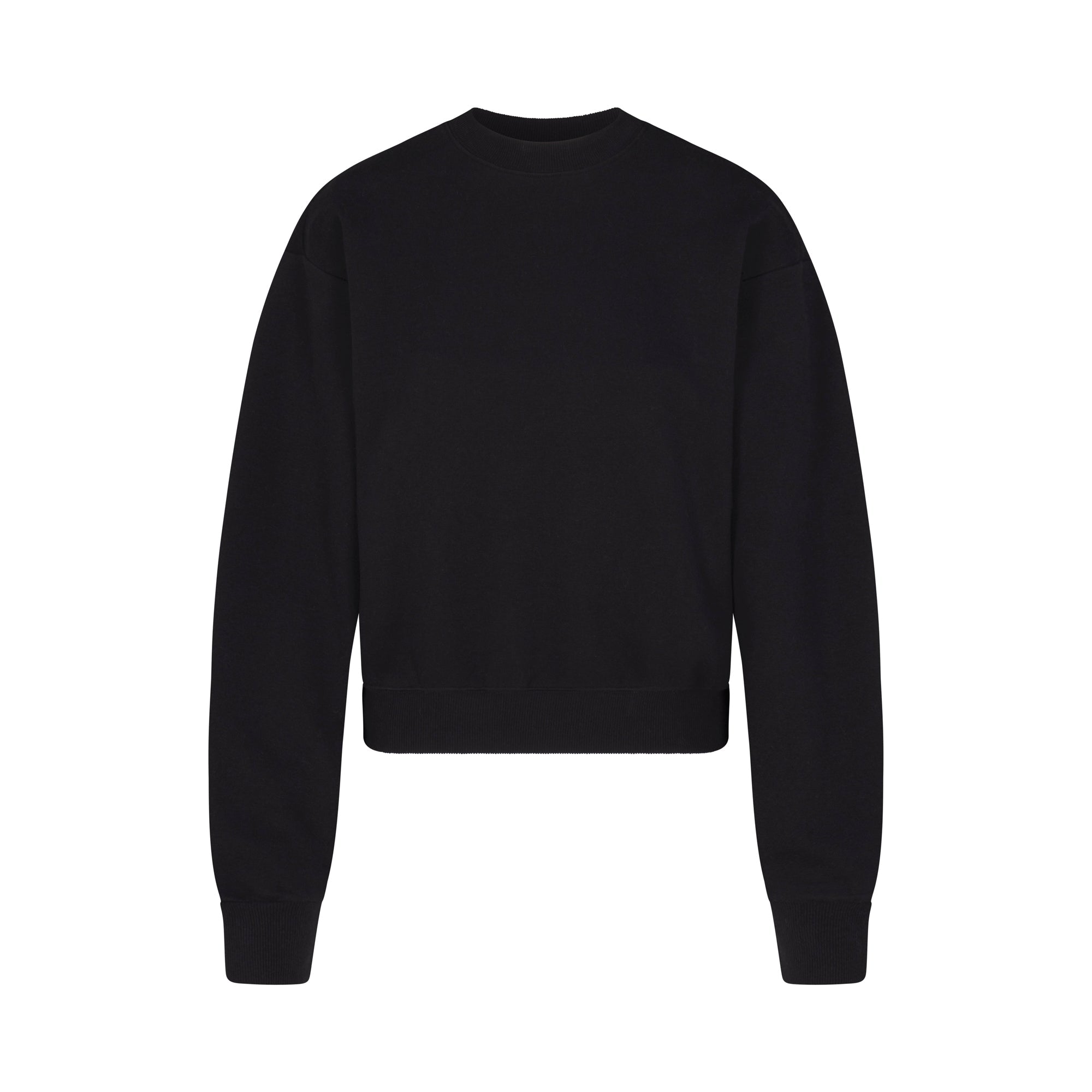 SKIMS COTTON FLEECE CLASSIC CREWNECK | ONYX - Mind Türkiye