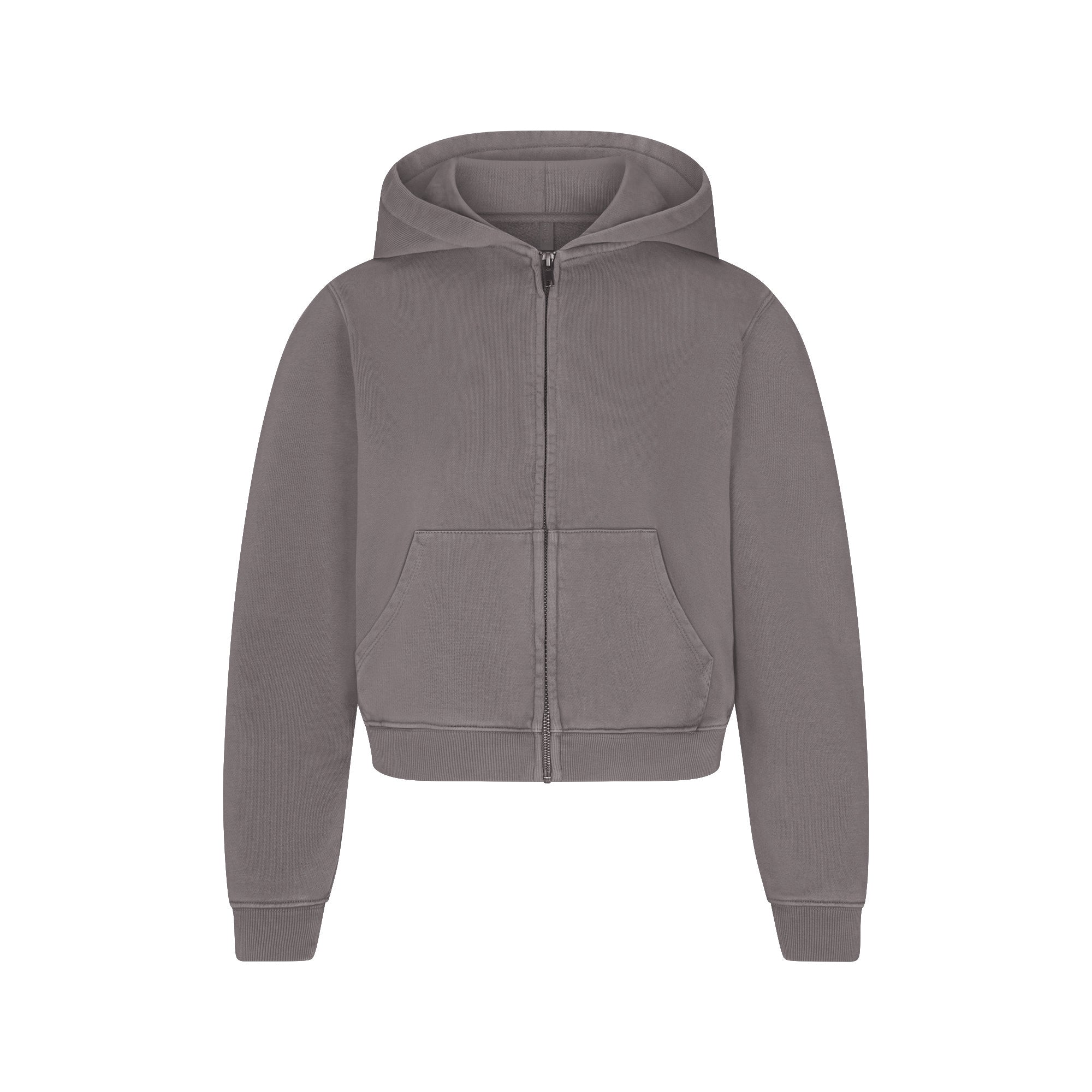 SKIMS BOYFRIEND FLEECE ZIP UP HOODIE | SHADOW - Mind Türkiye
