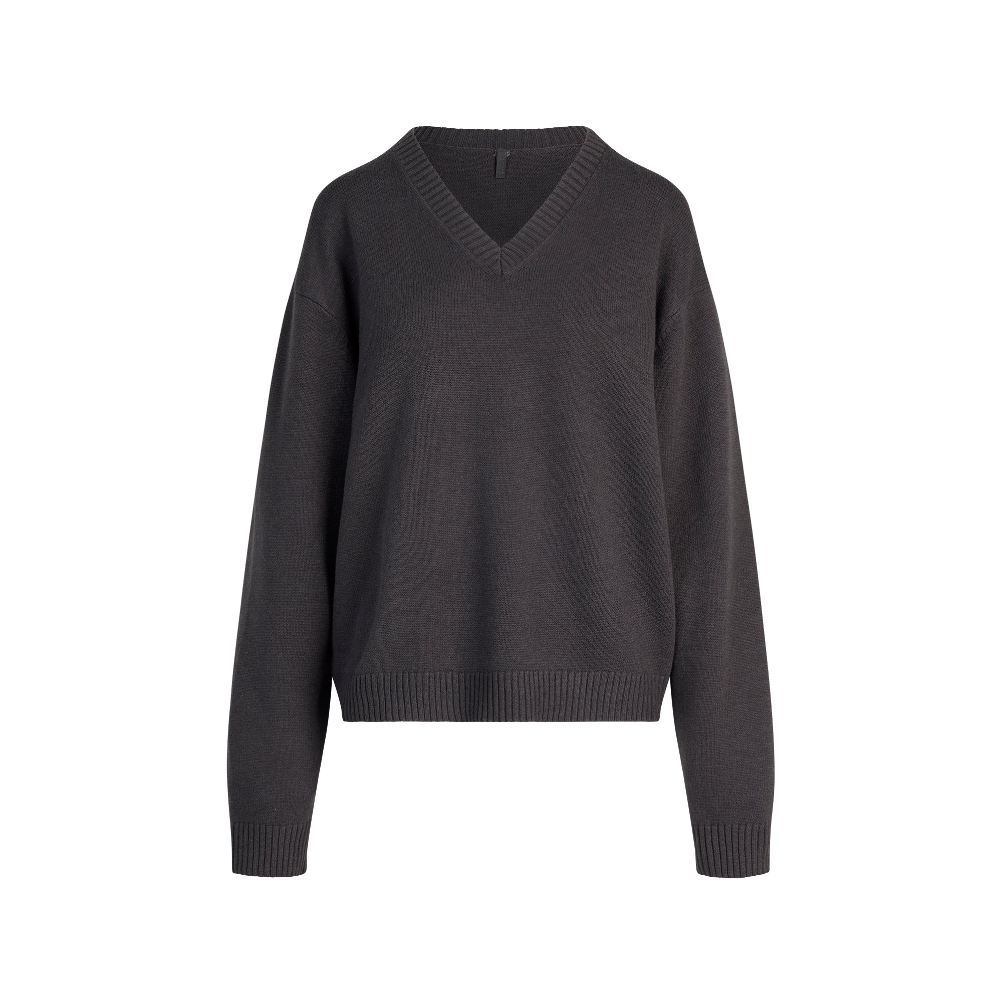 SKIMS SWEATER KNITS PULLOVER V NECK | ASH - Mind Türkiye