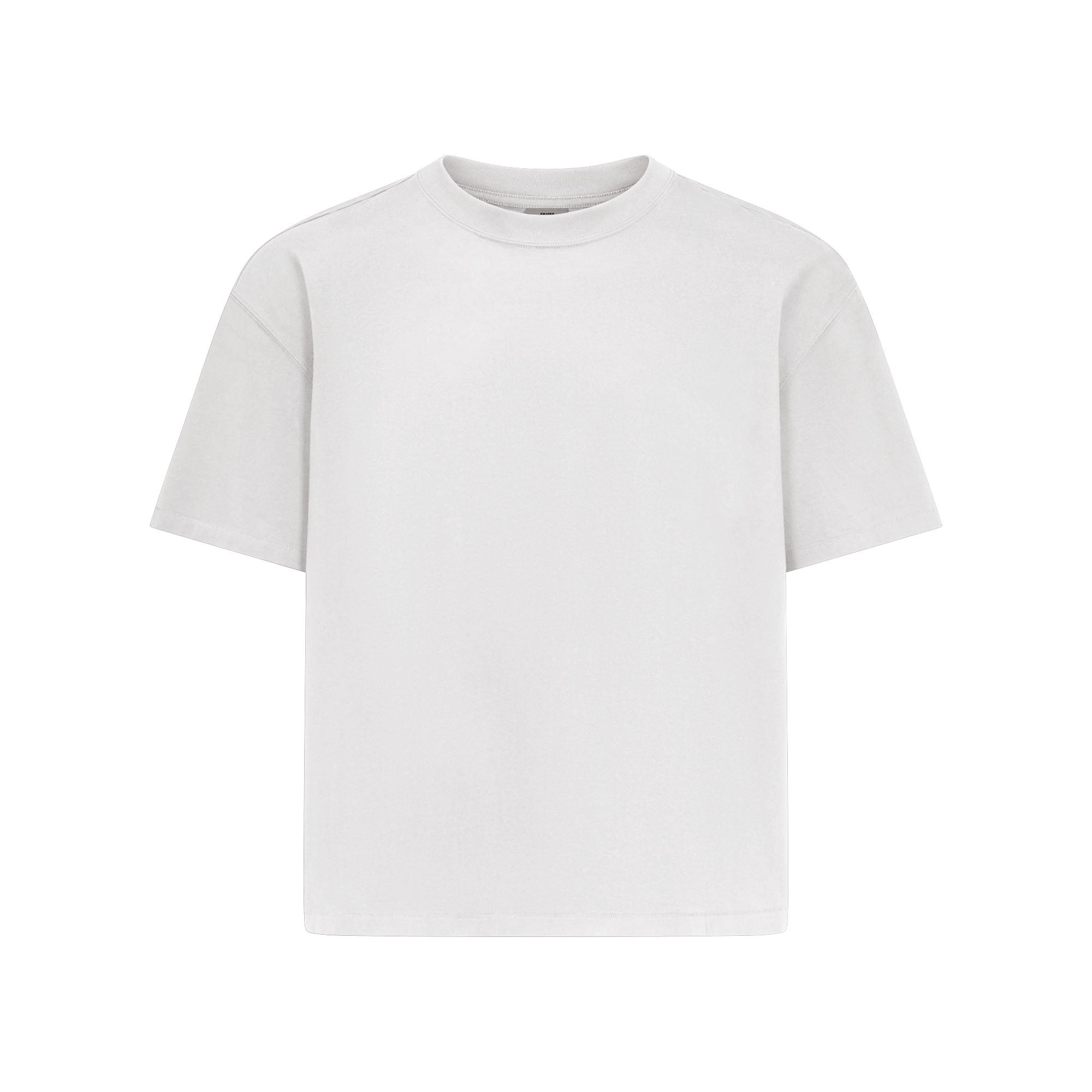 SKIMS HEAVYWEIGHT COTTON MENS RELAXED CROPPED CREW NECK T-SHIRT | CHALK - Mind Türkiye