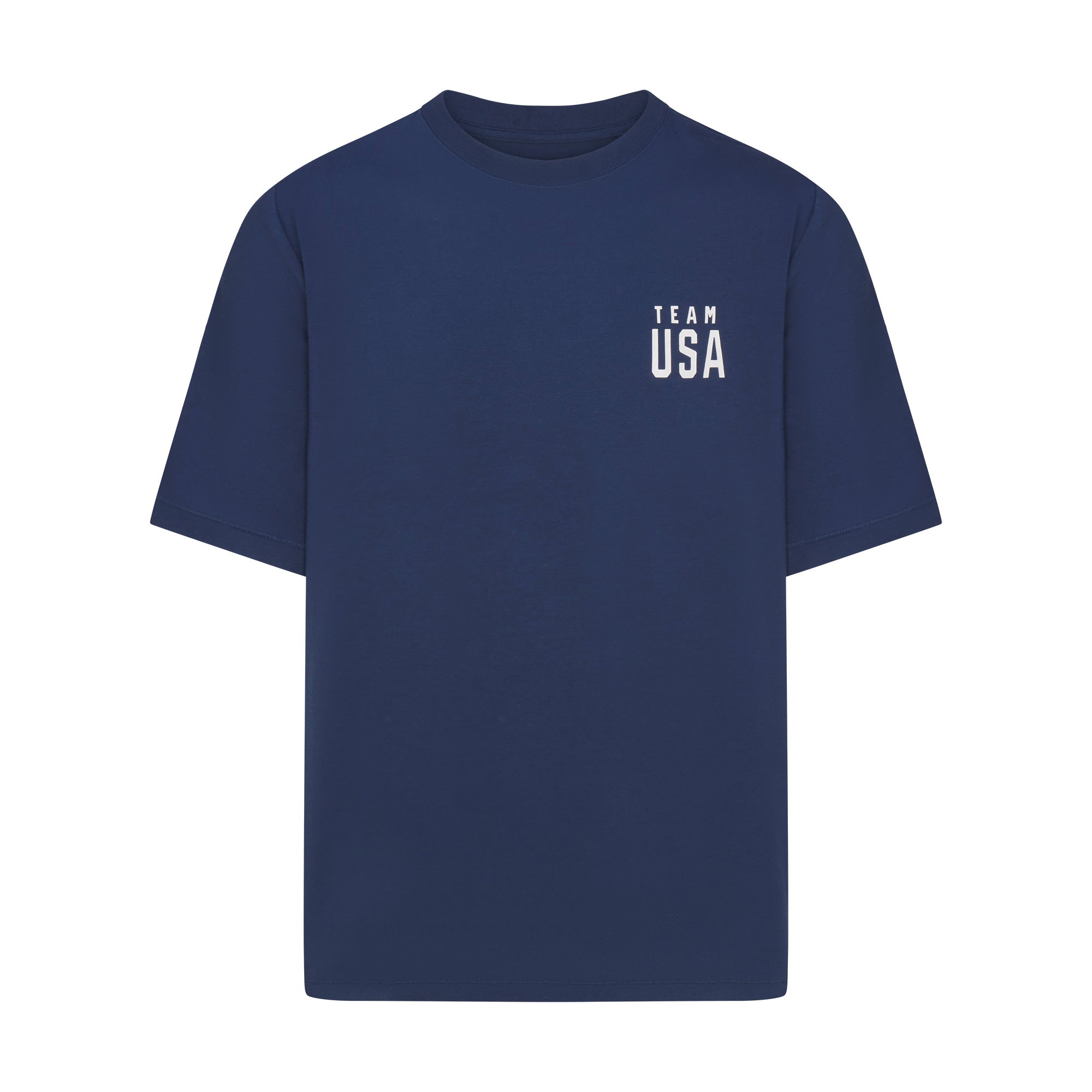 SKIMS FOR TEAM USA JERSEY SLEEP MENS OLYMPIC T-SHIRT | NAVY