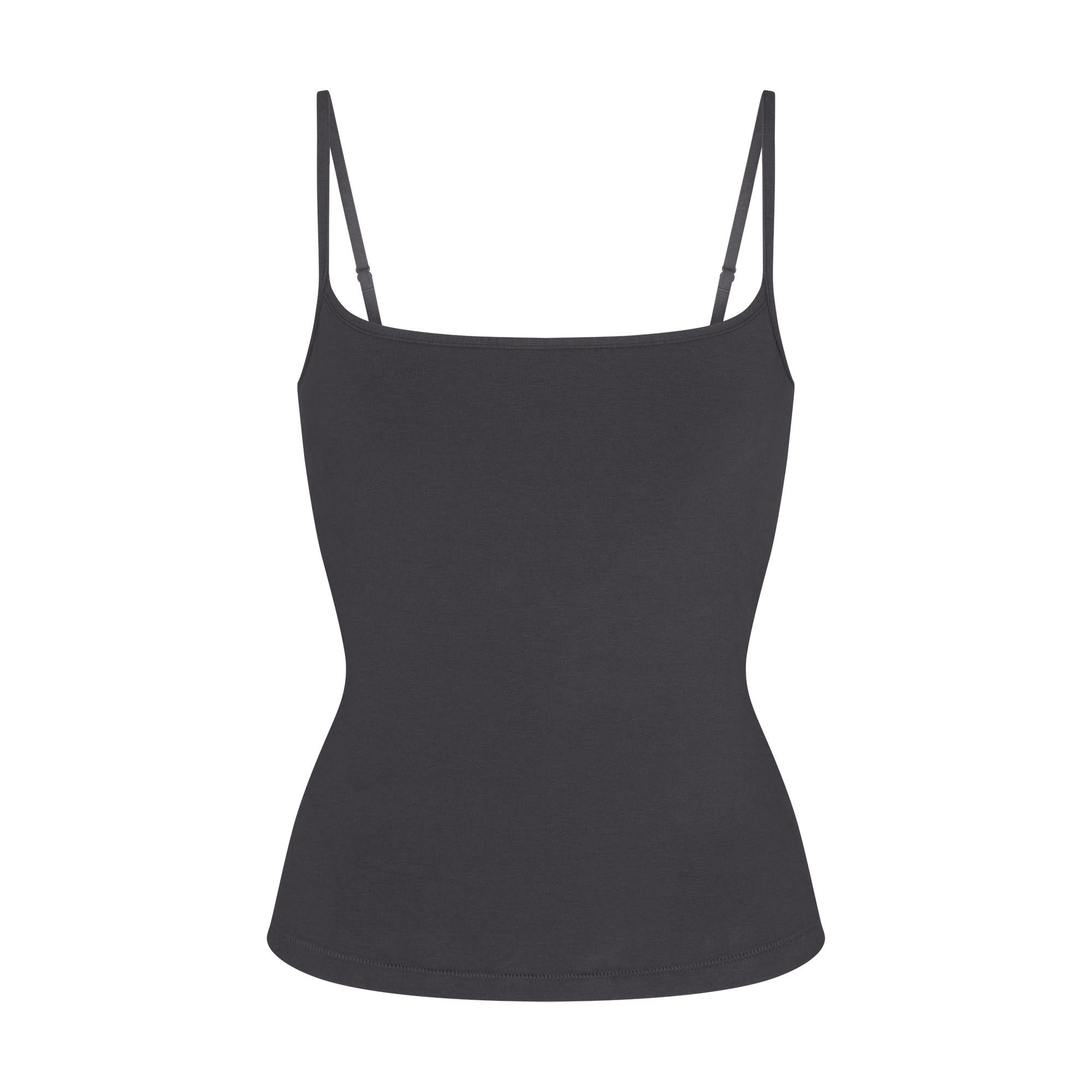 SKIMS COTTON JERSEY SCOOP NECK CAMI | ASH