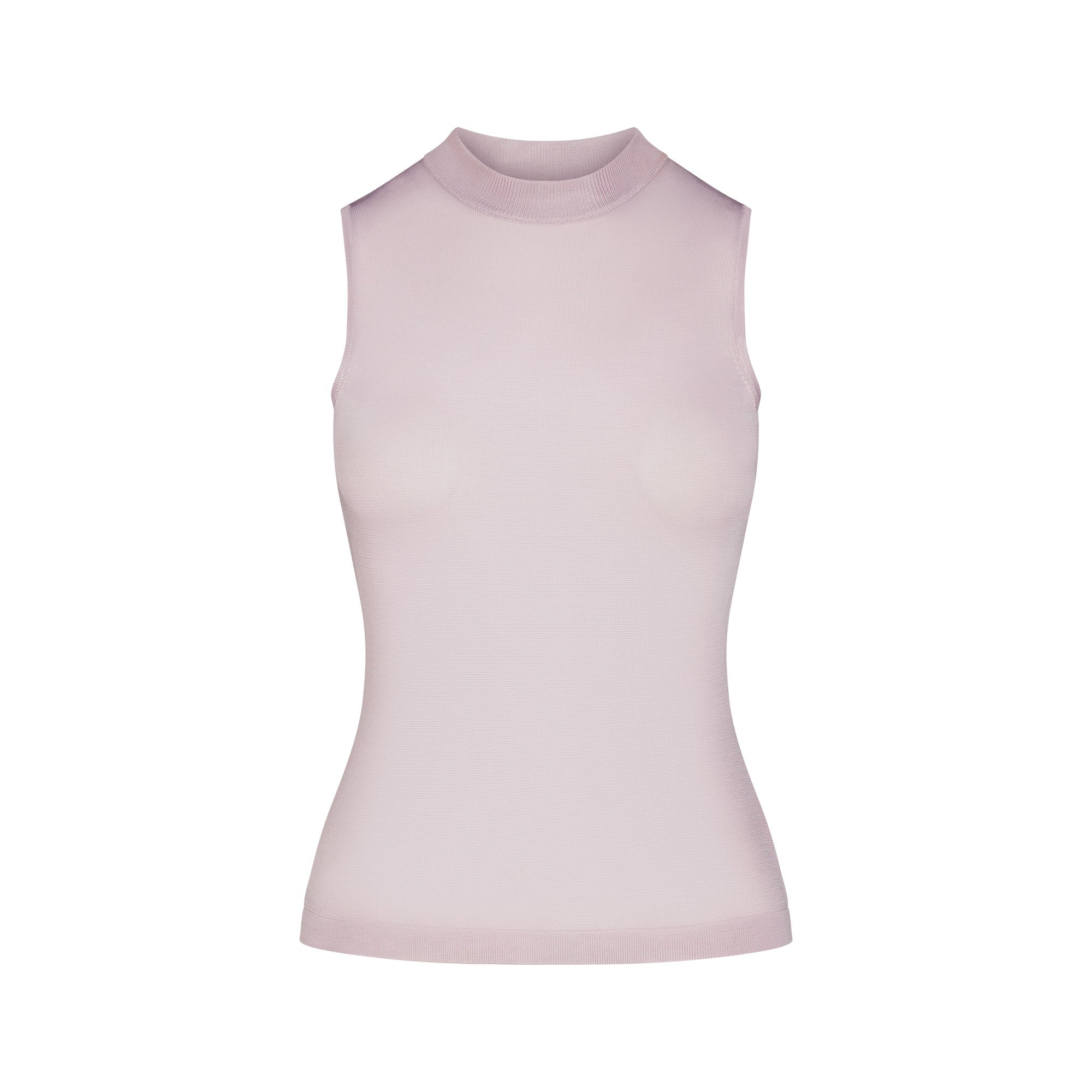 SKIMS SLINKY KNIT MOCK NECK TANK | IRIS MICA
