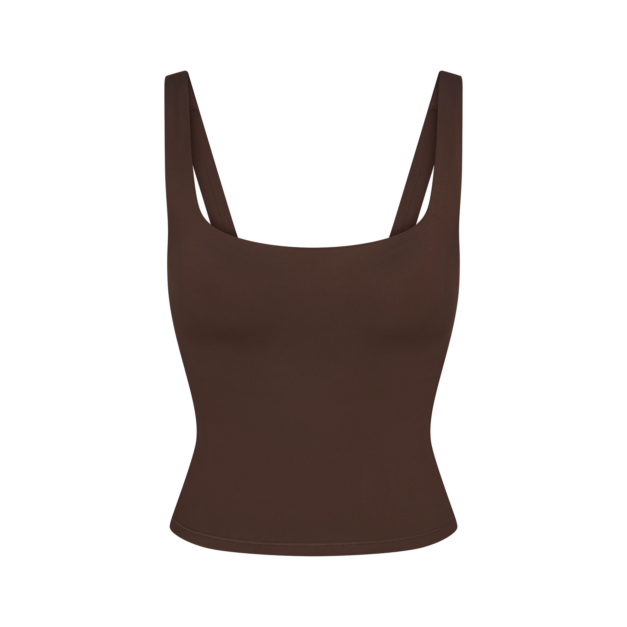 NikeSKIMS MATTE SQUARE NECK TANK | DARK SEPIA