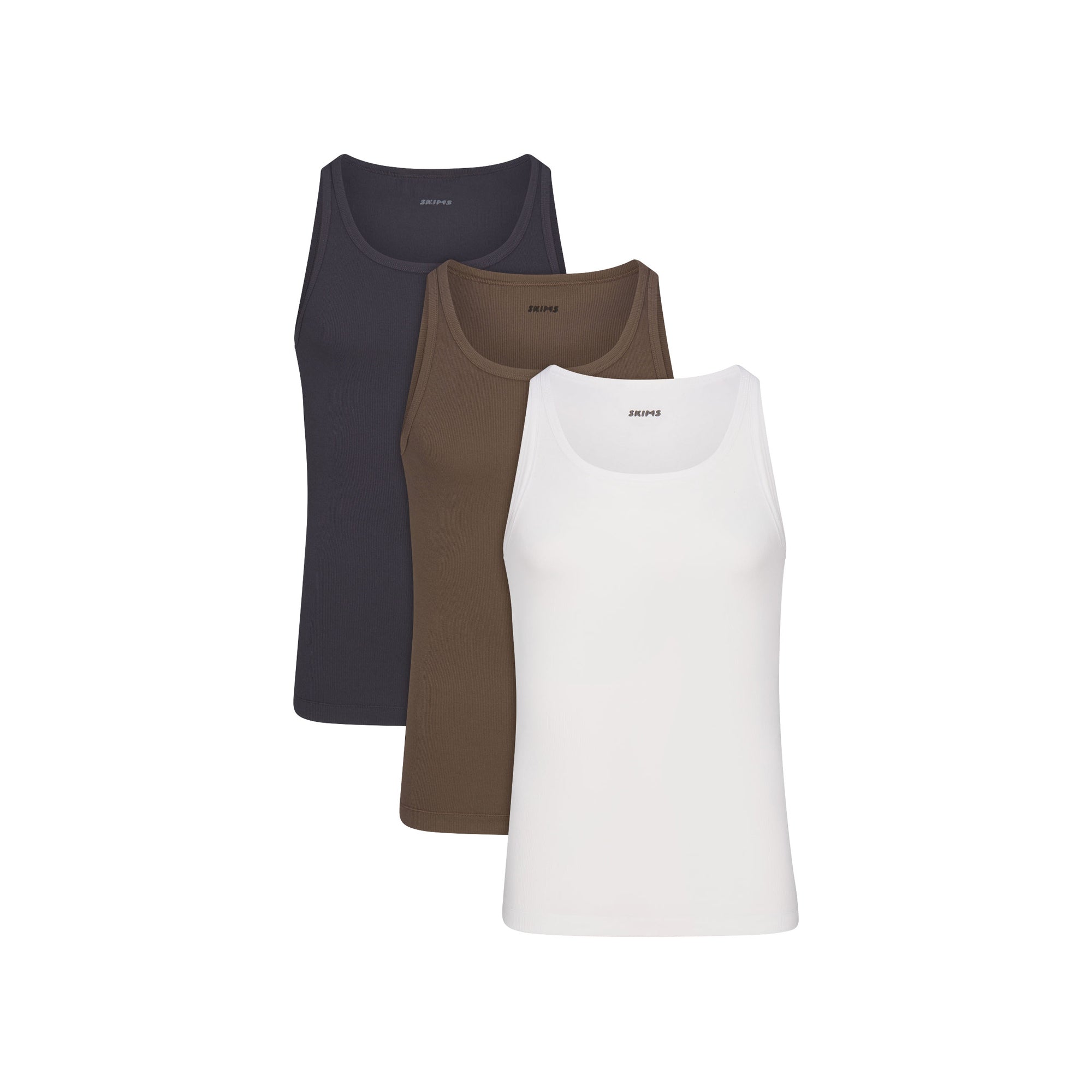 SKIMS COTTON MENS RIB TANK 3-PACK | DRIFTWOOD MULTI - Mind Türkiye