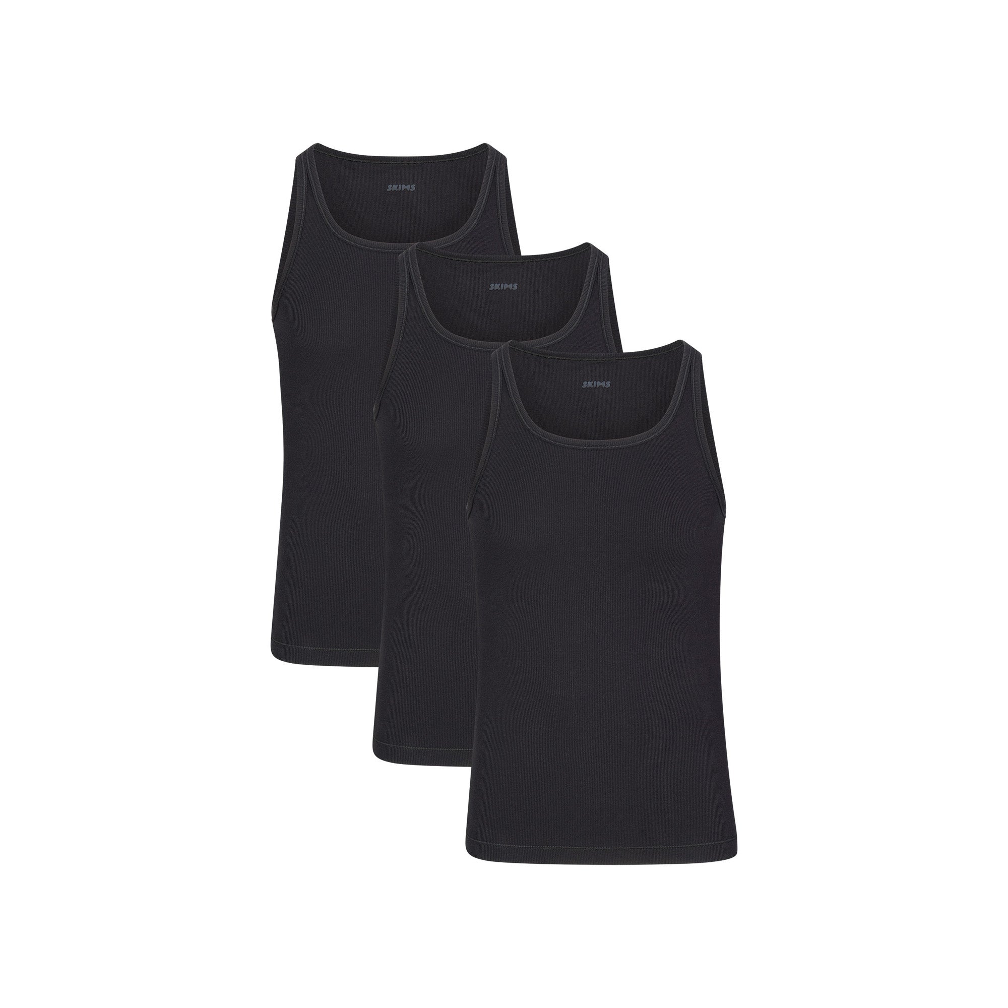 SKIMS COTTON MENS RIB TANK 3-PACK | ONYX - Mind Türkiye