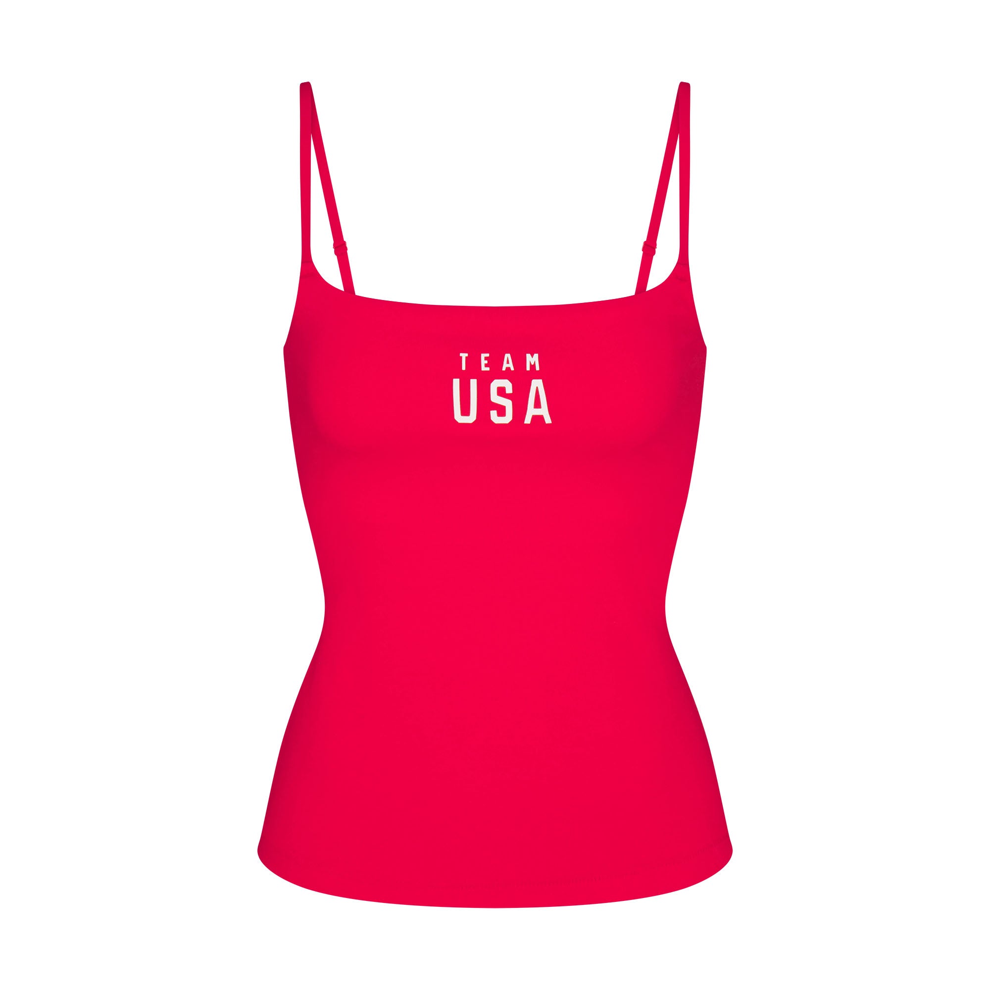 SKIMS FOR TEAM USA COTTON JERSEY OLYMPIC CAMI | RED