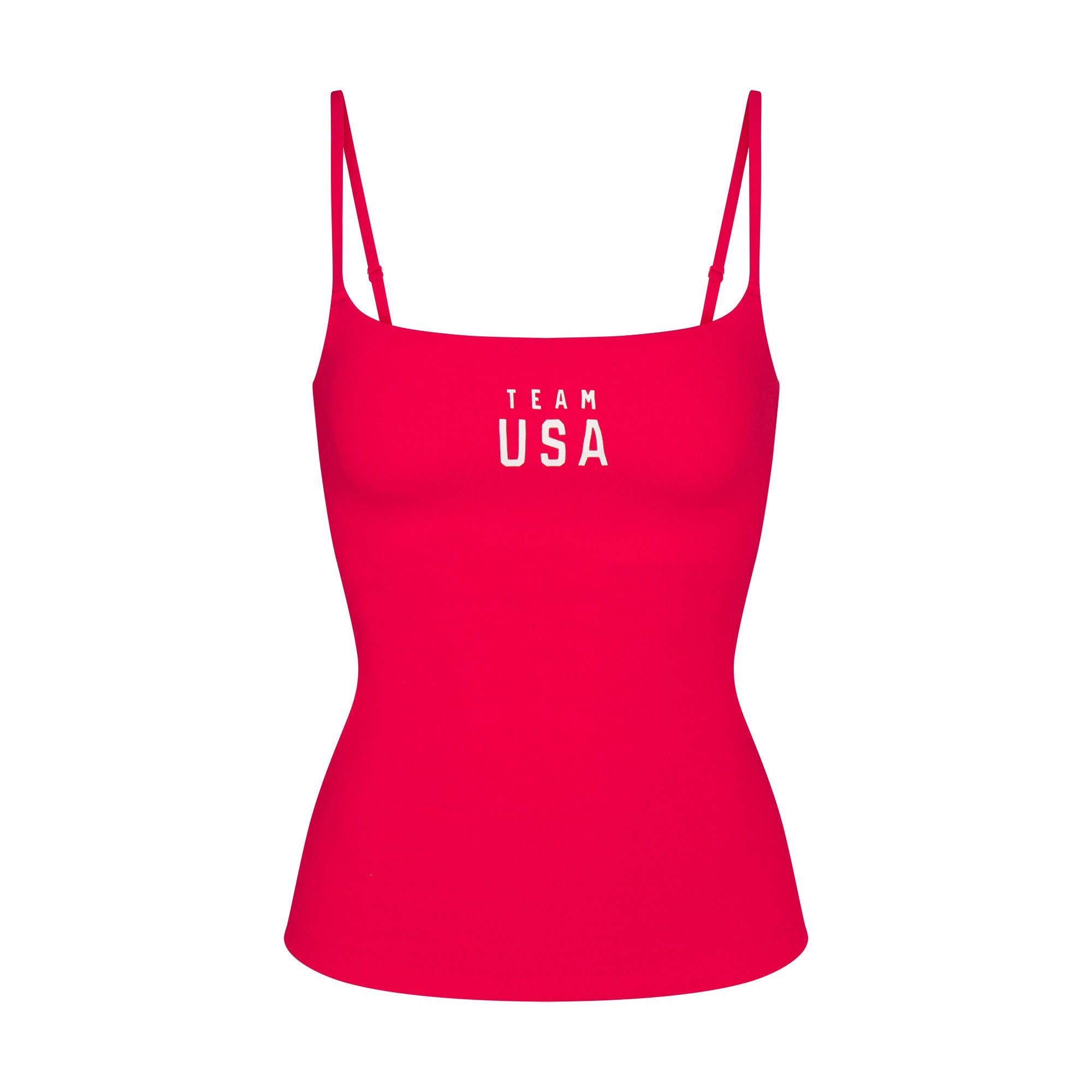 SKIMS FOR TEAM USA COTTON JERSEY PARALYMPIC CAMI | RED