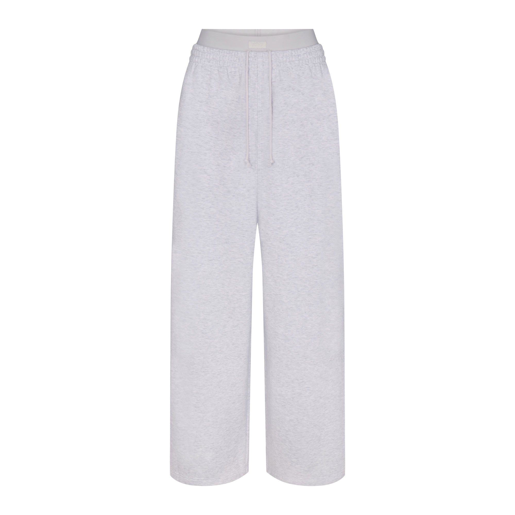 SKIMS COTTON FLEECE OVERBedenD DOUBLE WAISTBAND PANT | LIGHT HEATHER GREY - Mind Türkiye