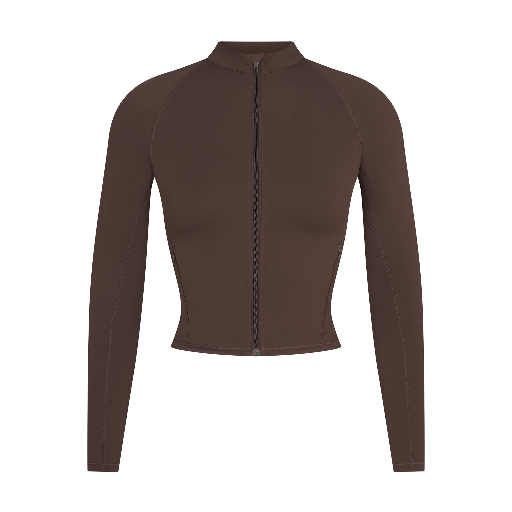 NikeSKIMS MATTE MOCK NECK FULL ZIP JACKET | DARK SEPIA - Mind Türkiye