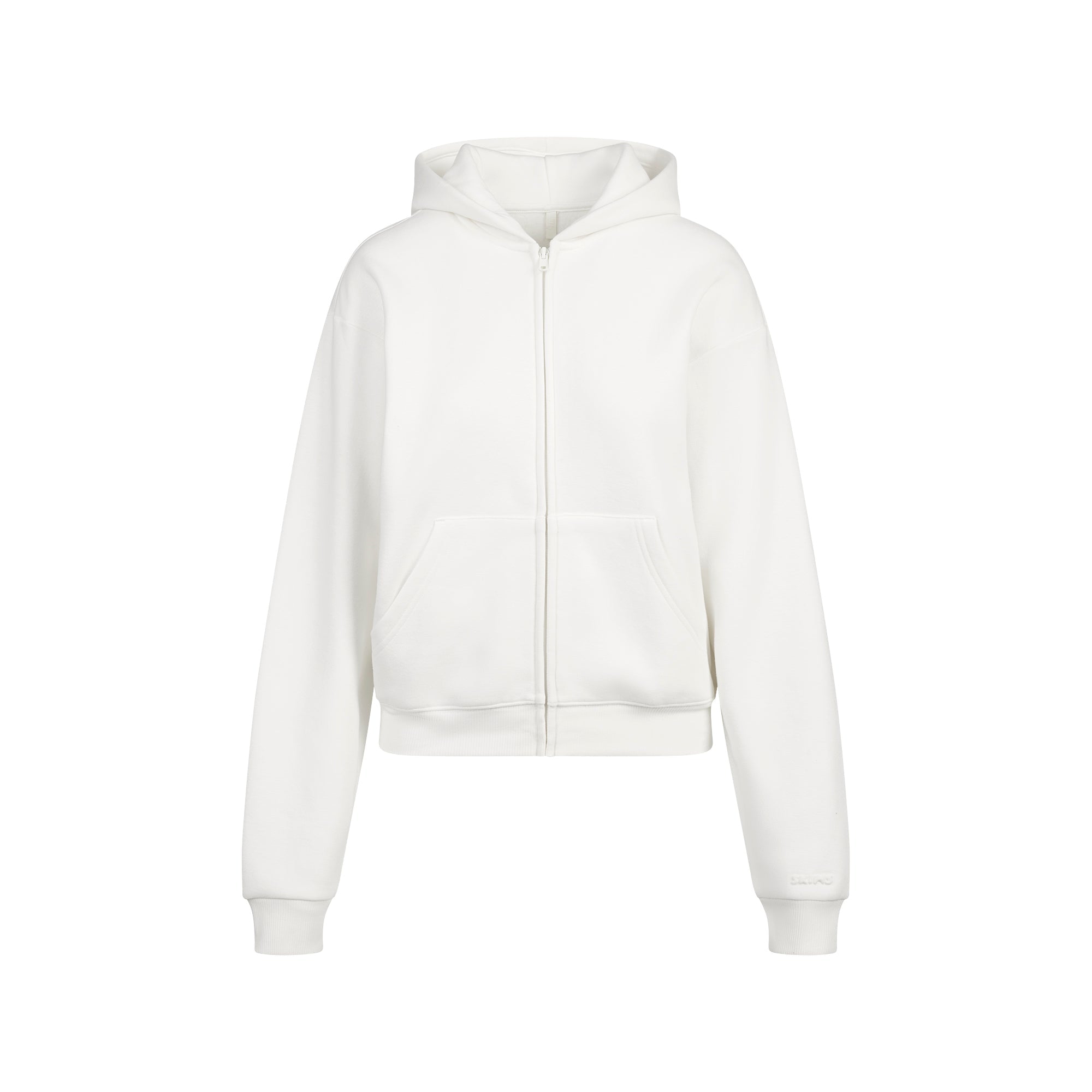 SKIMS COTTON FLEECE CLASSIC ZIP UP HOODIE | MARBLE - Mind Türkiye