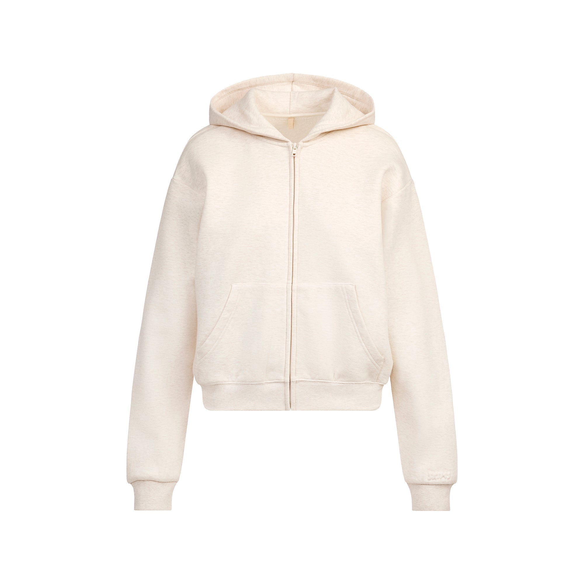 SKIMS COTTON FLEECE CLASSIC ZIP UP HOODIE | OATMEAL HEATHER - Mind Türkiye