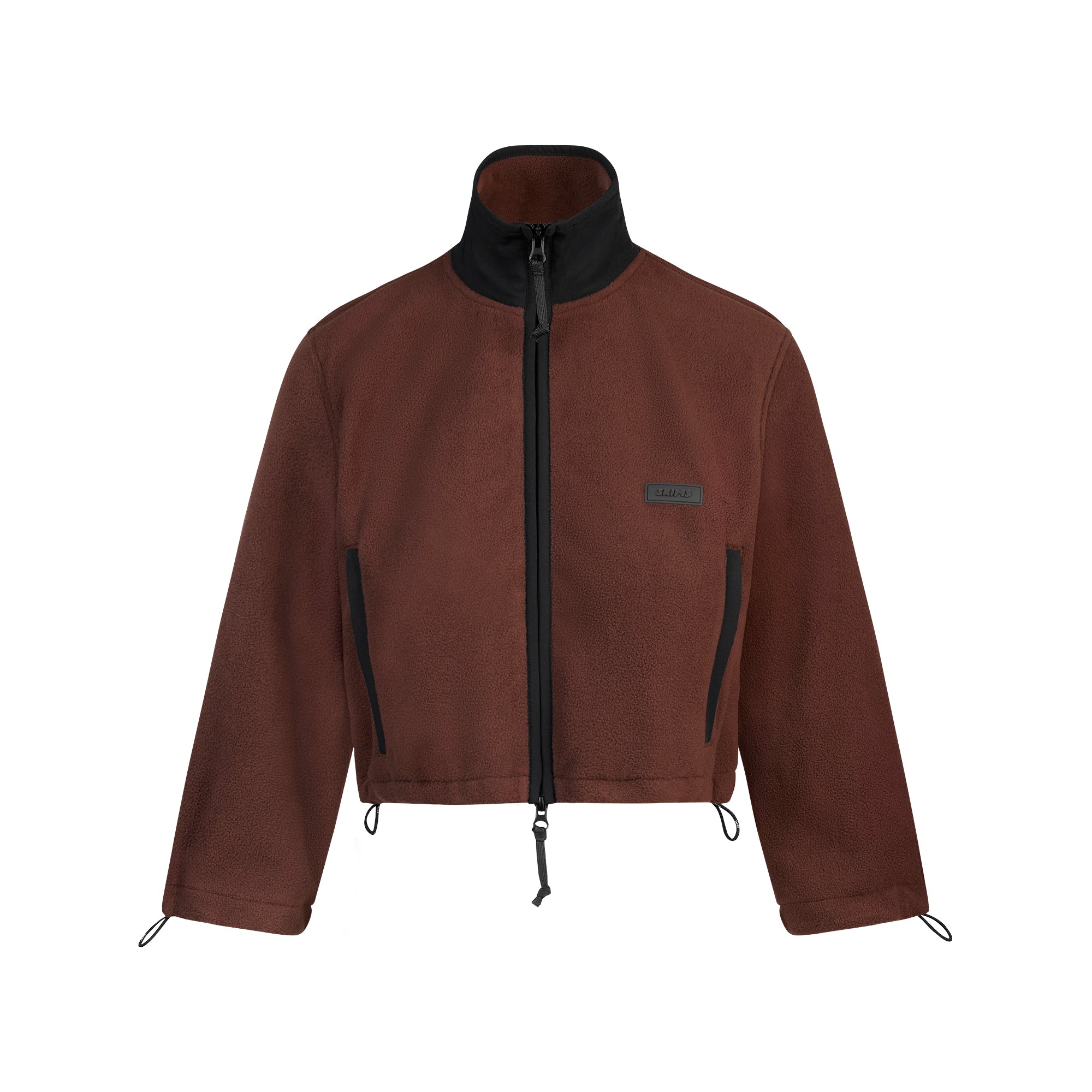 SKIMS OUTDOOR FLEECE CROPPED 3/4 SLEEVE JACKET | COCOA - Mind Türkiye
