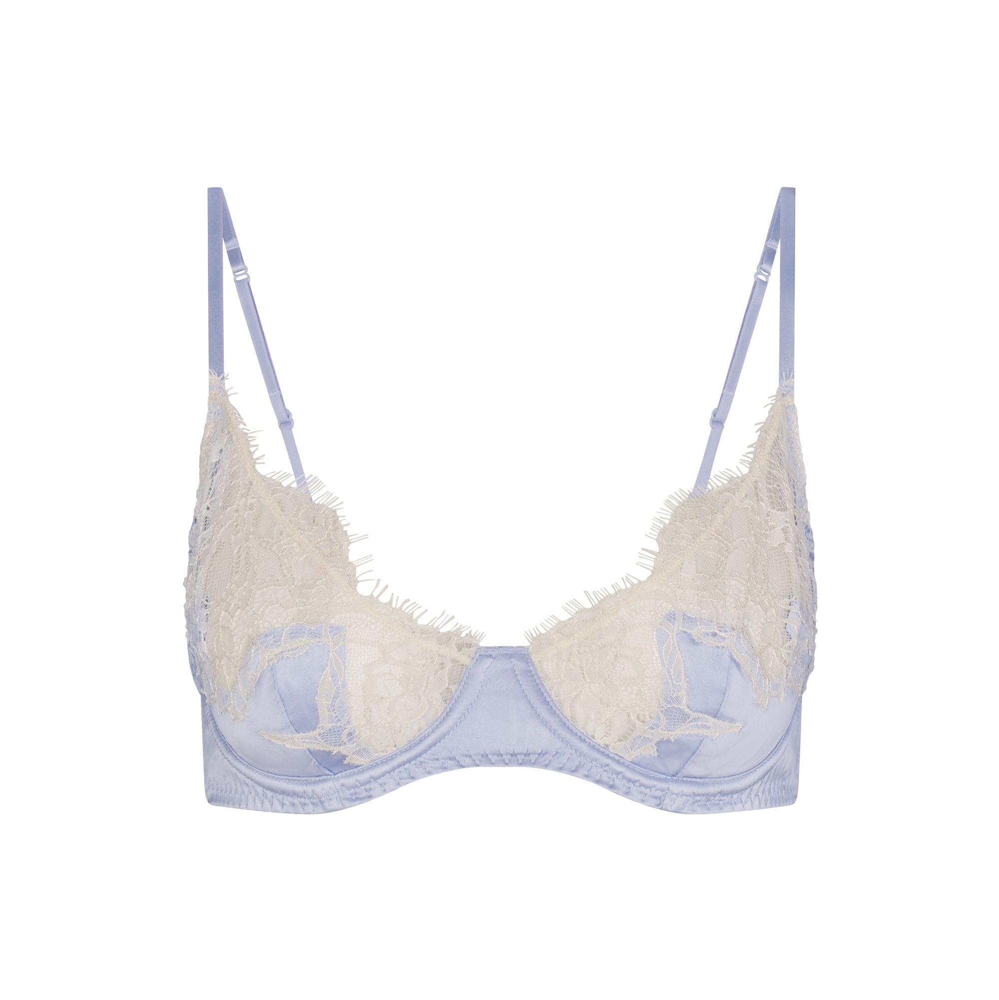 SKIMS SILK LACE UNLINED DEMI BRA | PERIWINKLE CONTRAST - Mind Türkiye