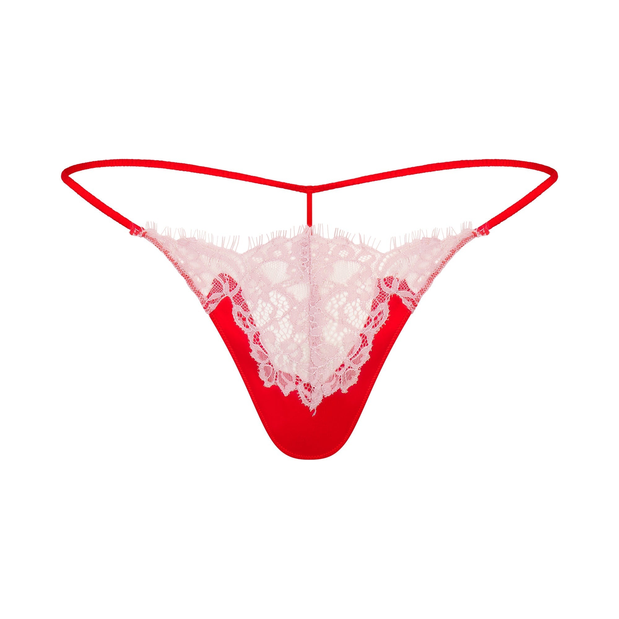 SKIMS SILK LACE STRING THONG | RUBY CONTRAST - Mind Türkiye