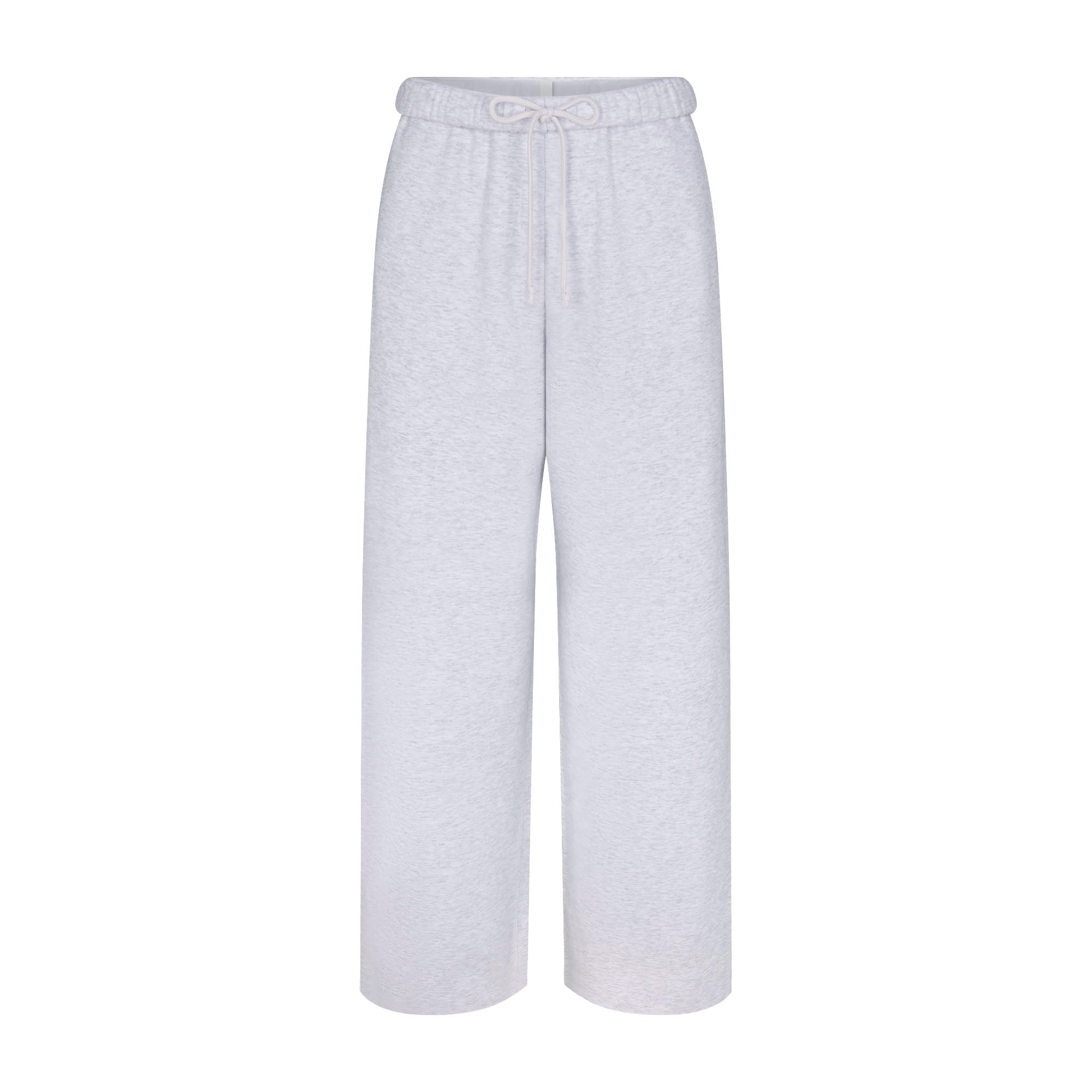 SKIMS COTTON FLEECE CLASSIC STRAIGHT LEG PANT | LIGHT HEATHER GREY - Mind Türkiye