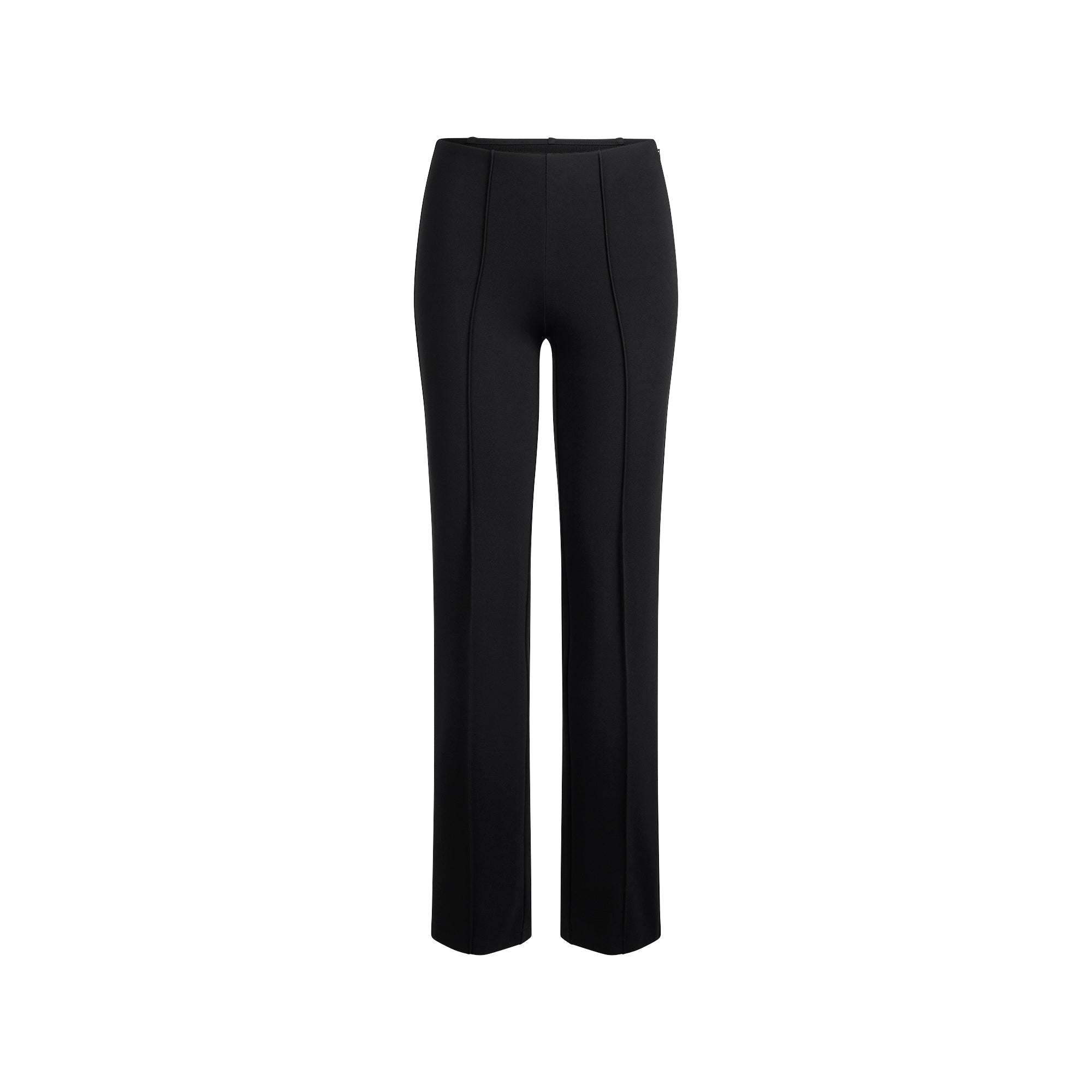 SKIMS THE ESSENTIAL COLLECTION HIGH-WAISTED PINTUCK STRAIGHT LEG PANT | OBSIDIAN