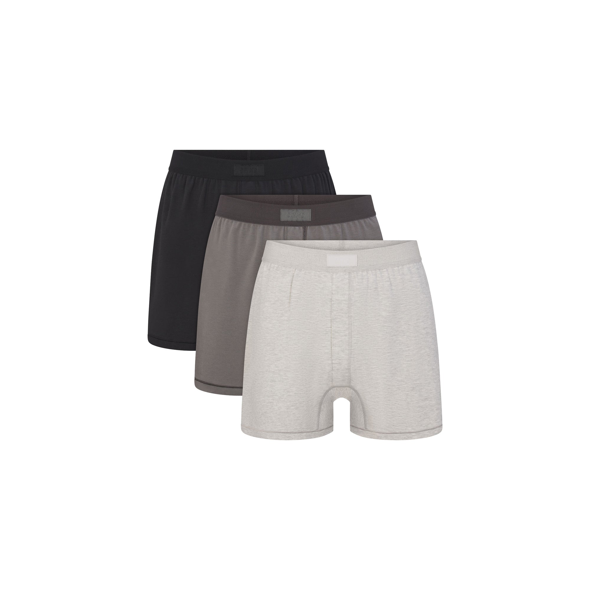 SKIMS COTTON MENS KNIT BOXER 3-PACK | HEATHER MULTI - Mind Türkiye