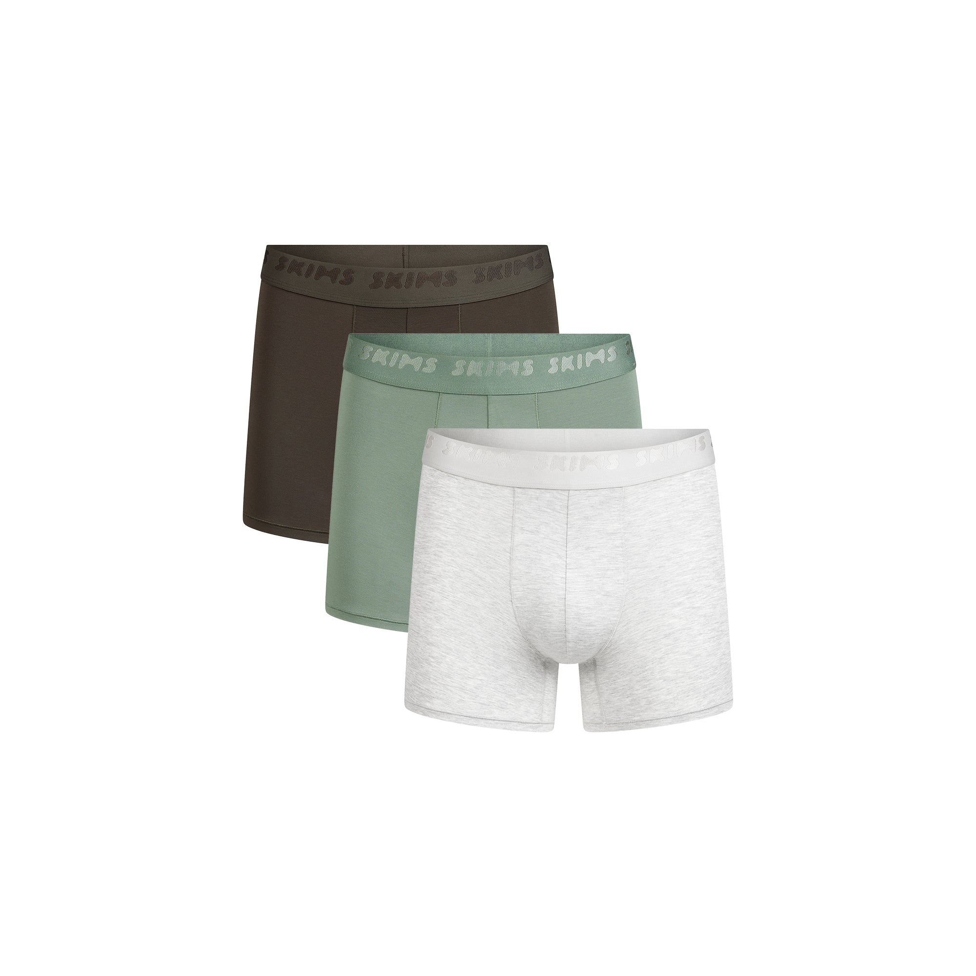 SKIMS STRETCH MENS 3″ BOXER BRIEF 3-PACK | LAUREL MULTI - Mind Türkiye