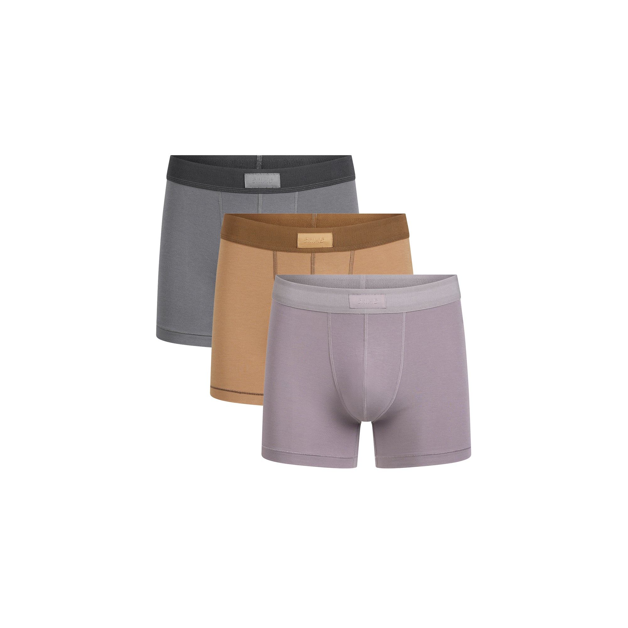SKIMS COTTON MENS 3″ BOXER BRIEF 3-PACK | RUSSET MULTI - Mind Türkiye