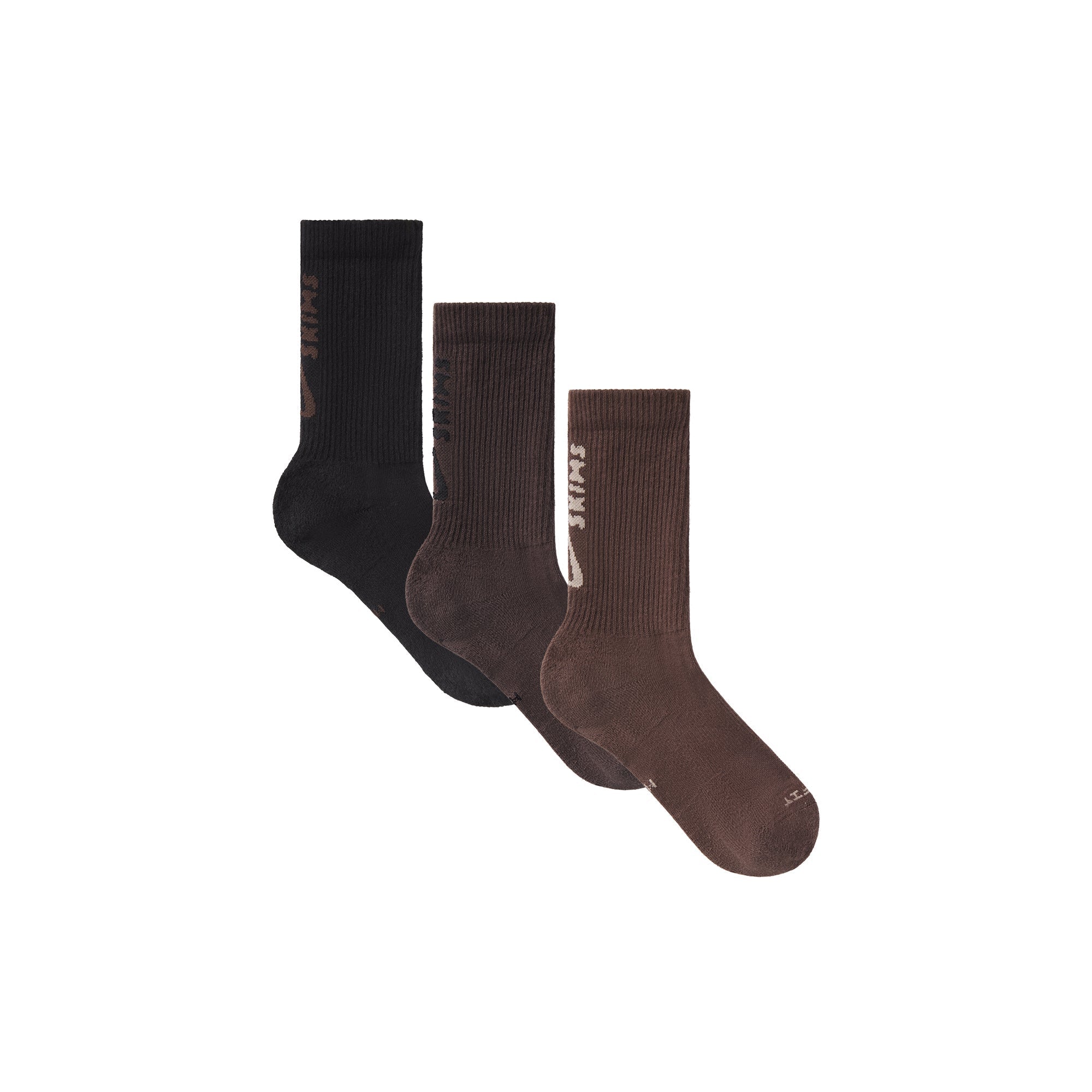 NikeSKIMS ACCESSORIES DRI-FIT CREW SOCK 3-PACK | DARK SEPIA MULTI
